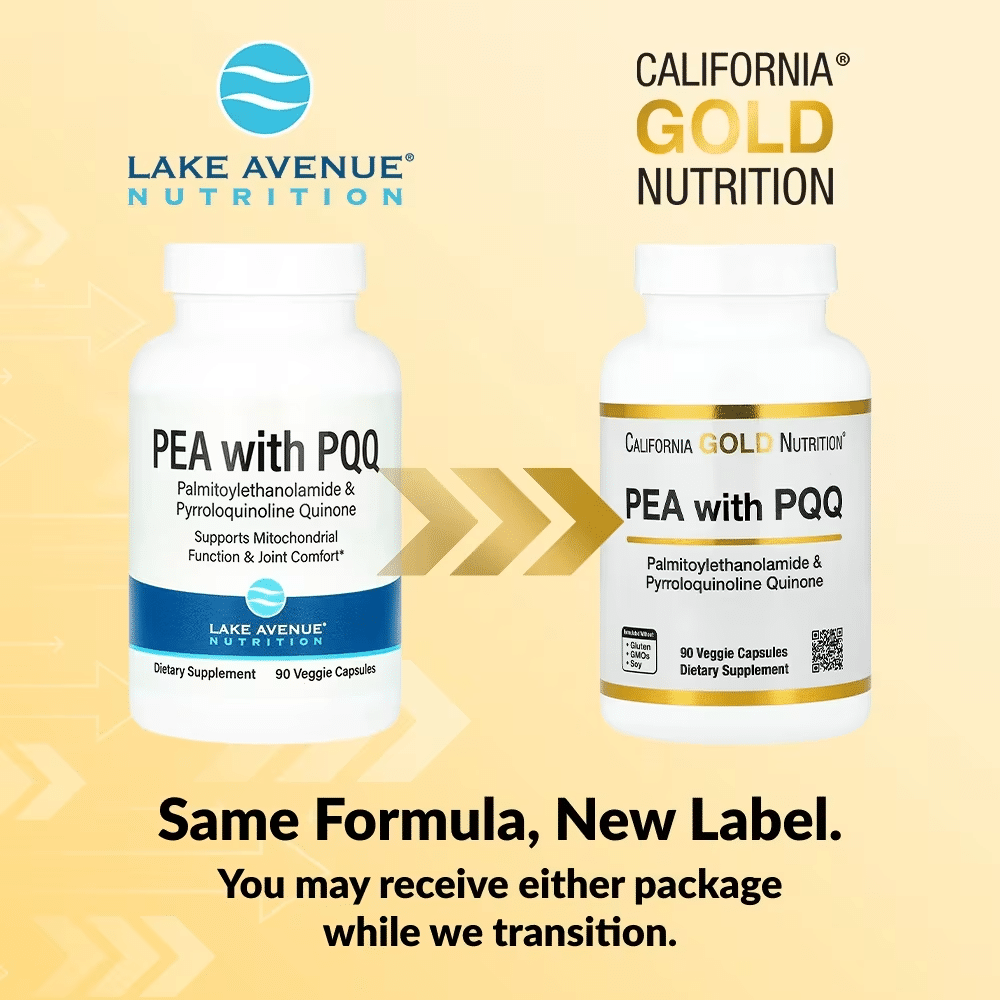Lake Avenue Nutrition, PEA (Palmitoiletanolamida) con PQQ, 90 cápsulas vegetales - Imagen 4