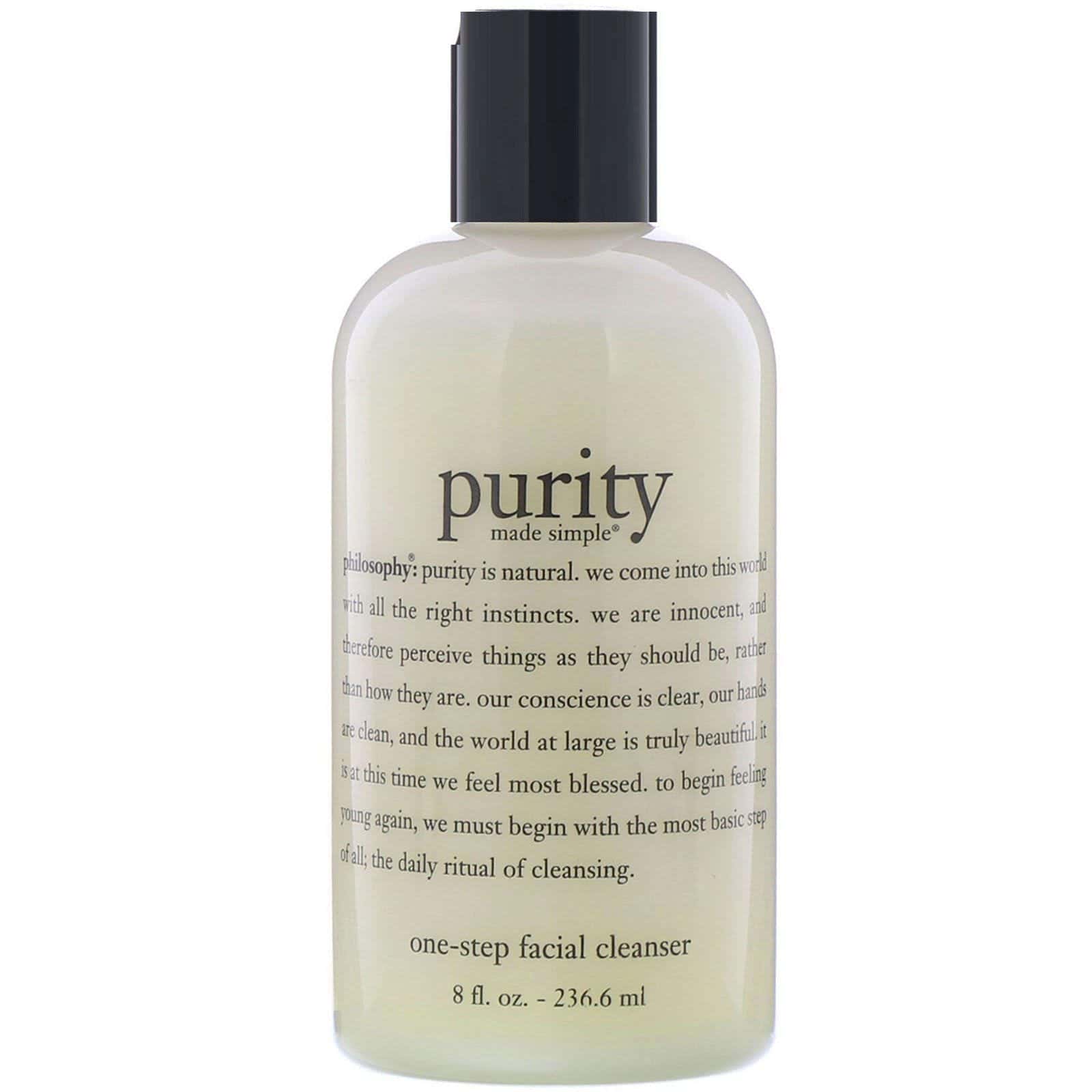 Philosophy, Purity Made Simple, Desmaquillante facial en un solo paso, 236,6 ml (8 oz. líq.)
