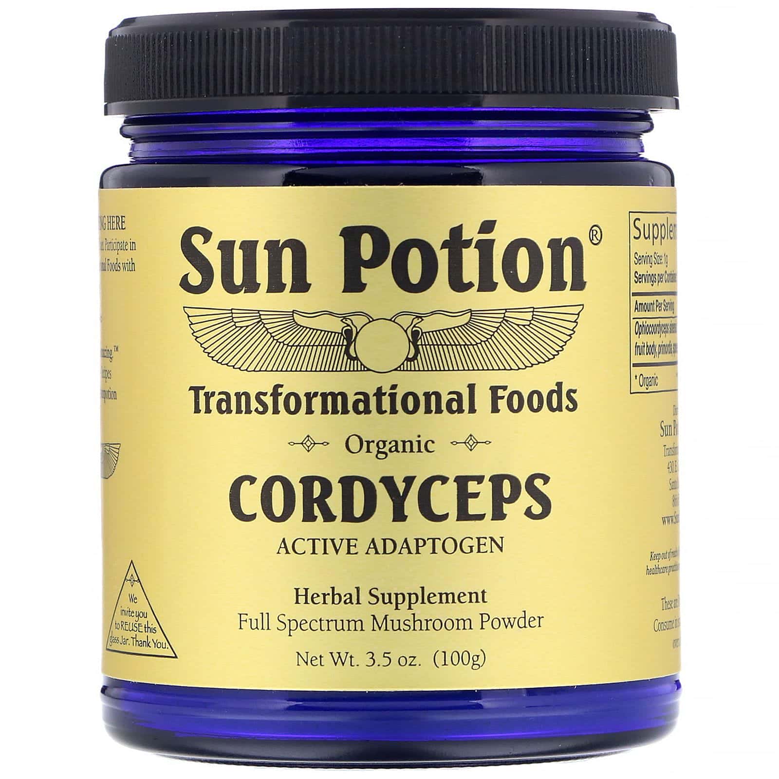 Sun Potion, Cordyceps orgánico, 100 g (3,5 oz)