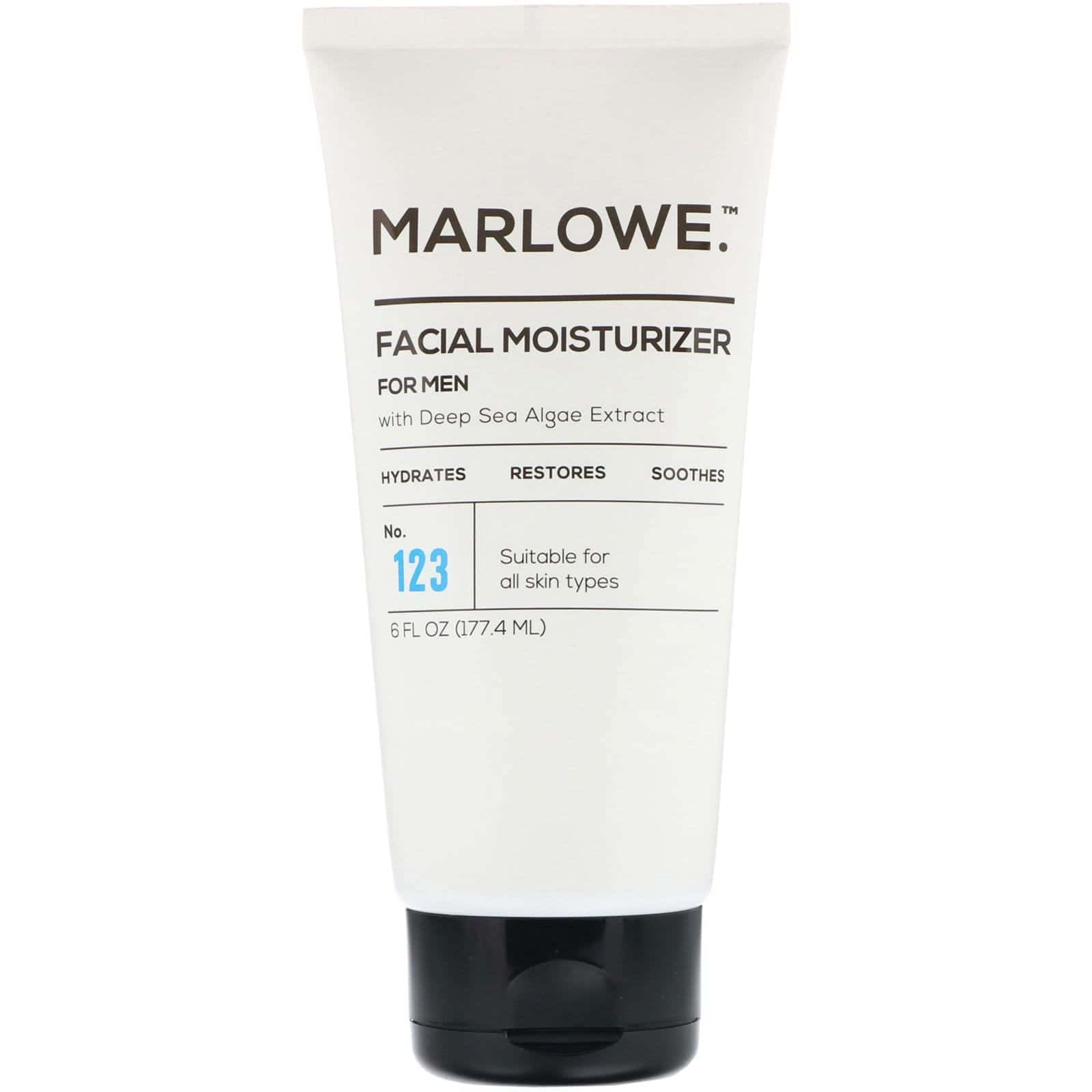 Marlowe, Humectante facial para hombres, N.° 123, 177,4 ml (6 oz. líq.)