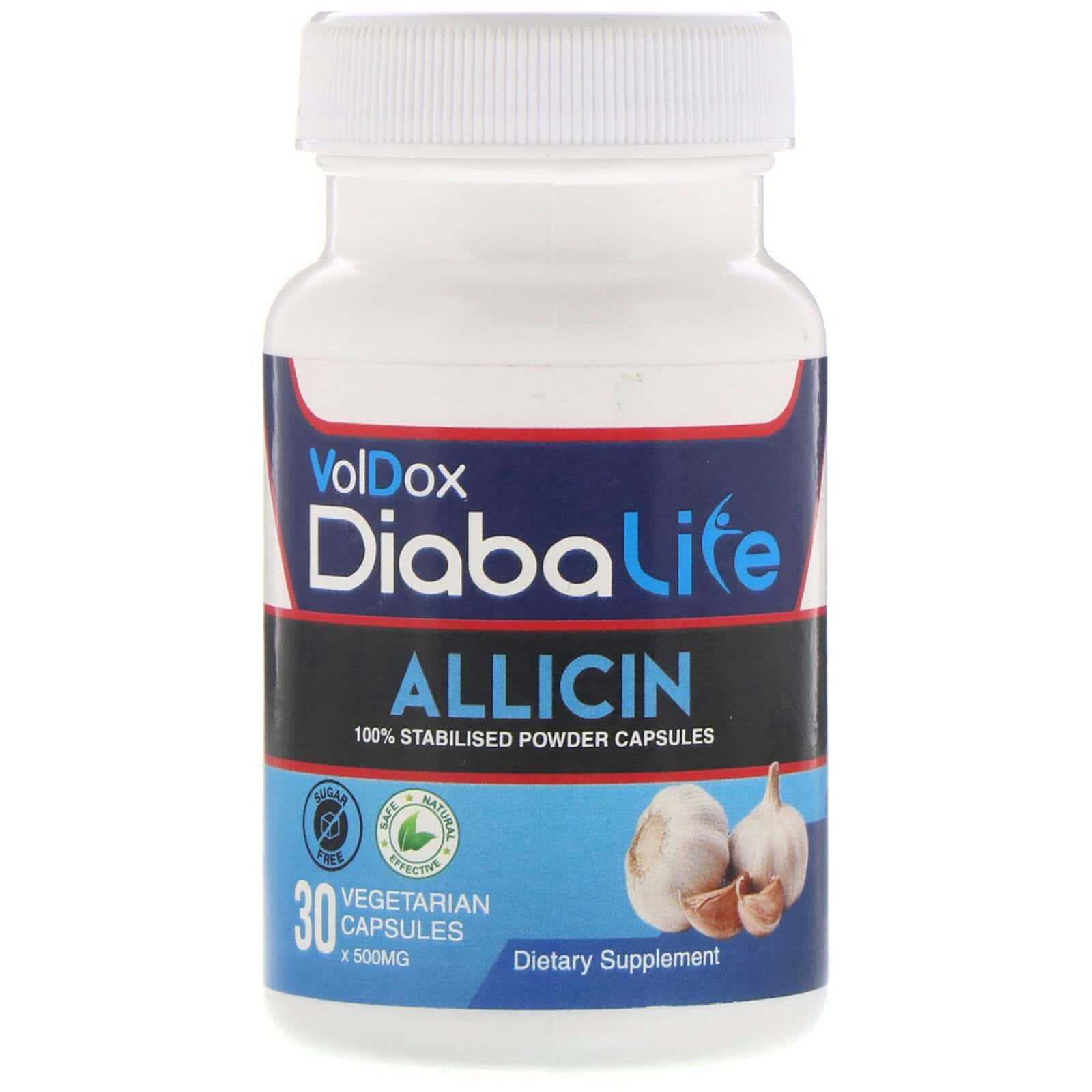 Allimax, Alicina Diabalife, 500 mg, 30 cápsulas vegetales