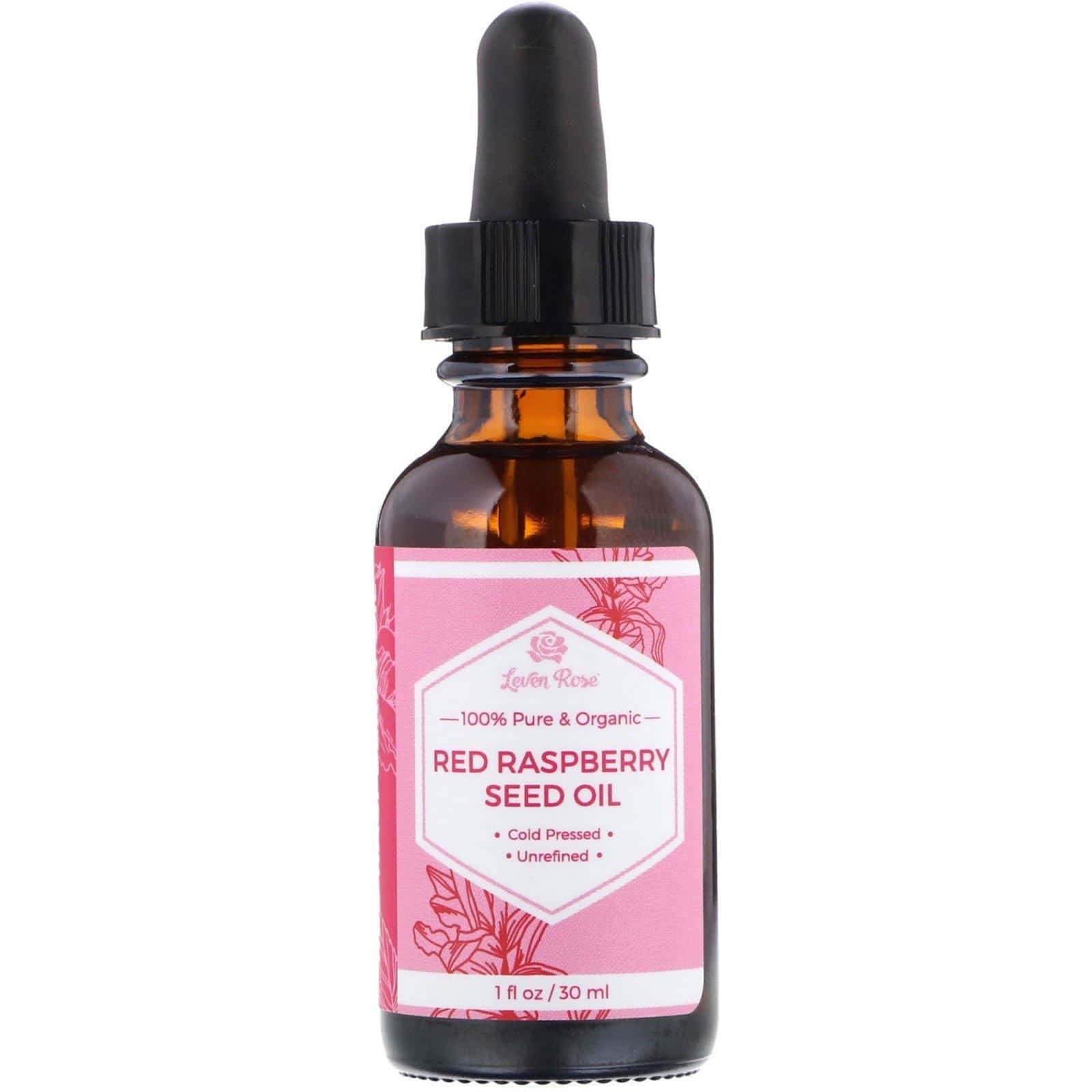 Leven Rose, 100 % Puro y Orgánico, Aceite de semilla de frambuesa, 30 ml (1 fl oz)