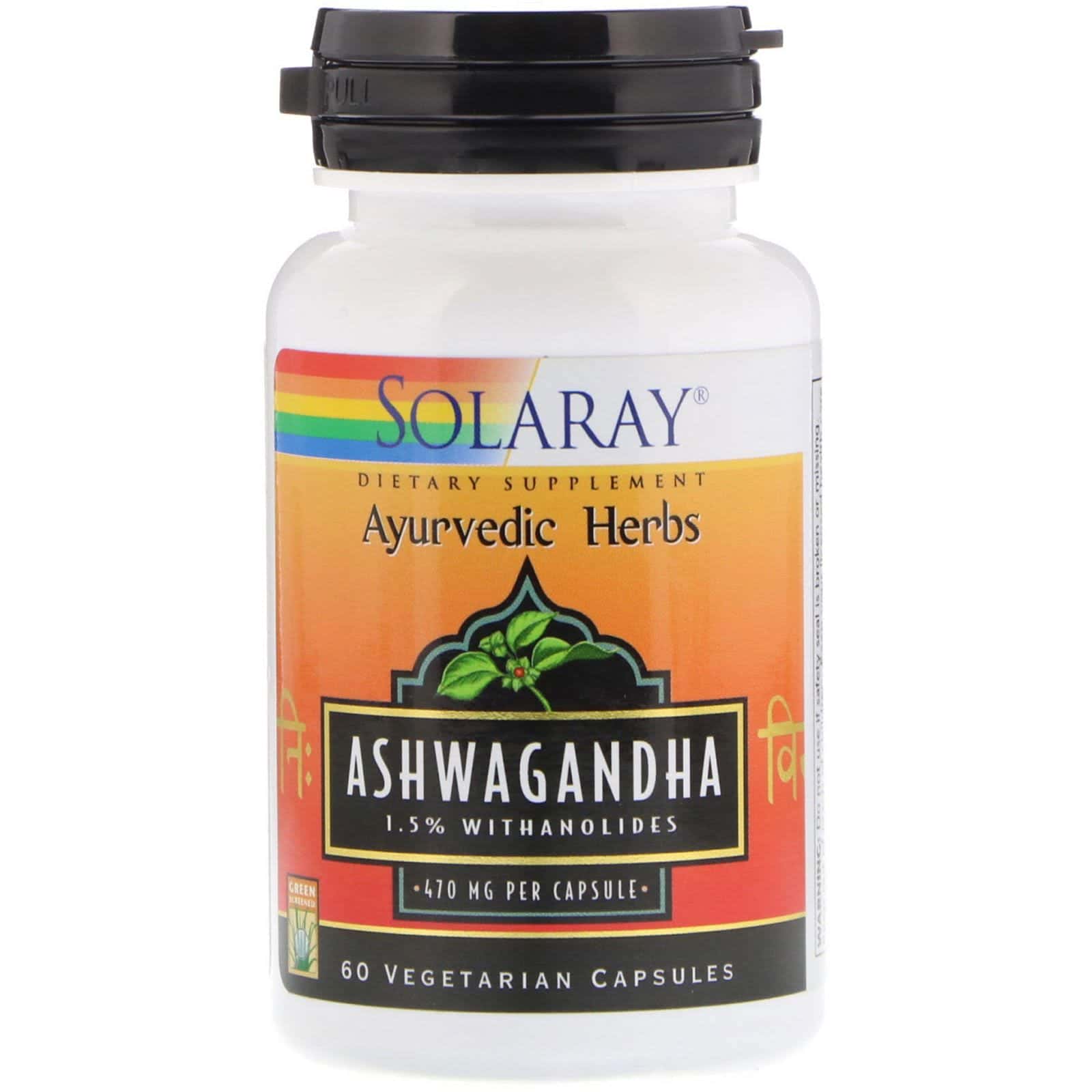 Solaray, Ashwagandha, 470 mg, 60 cápsulas vegetarianas