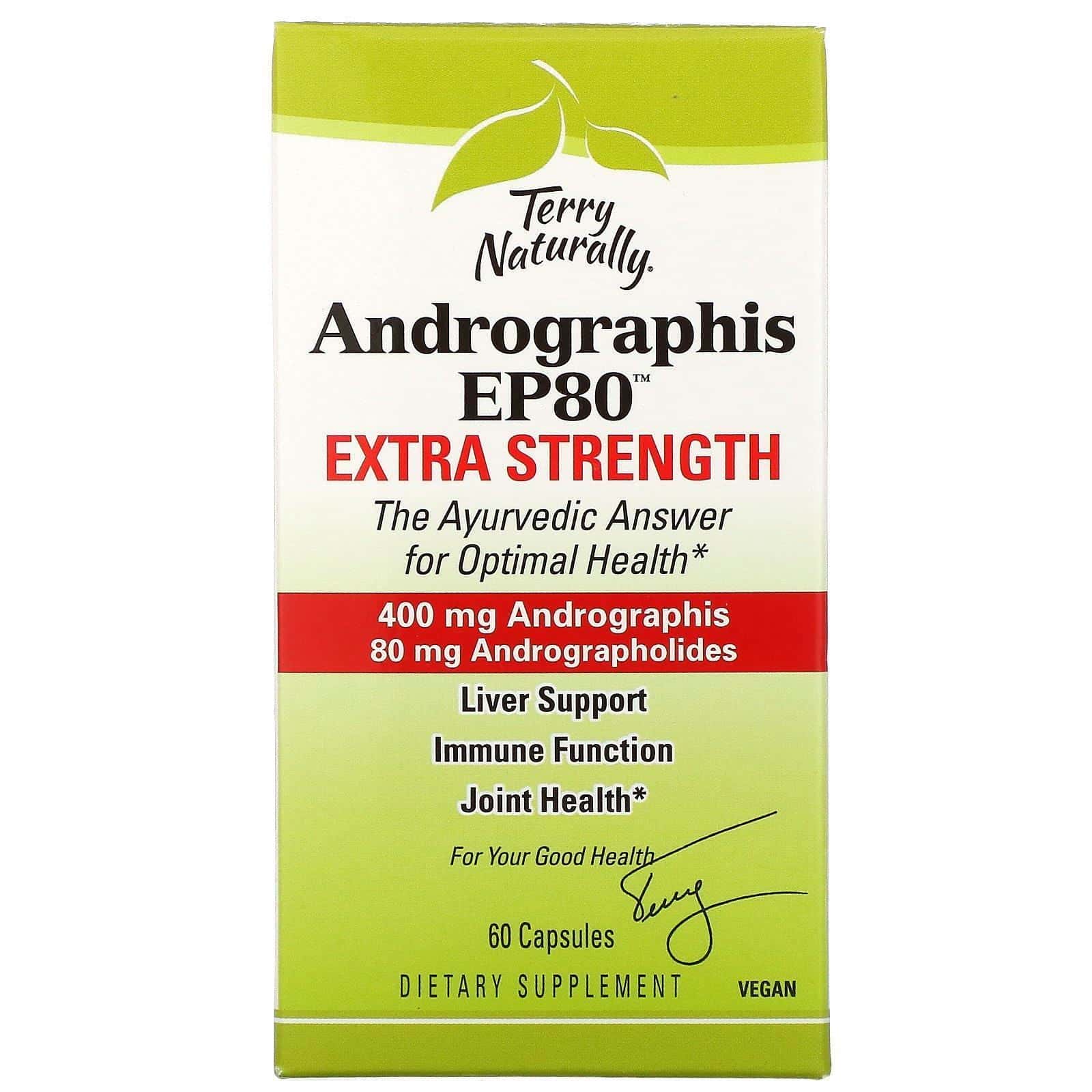 Terry Naturally, Andrographis EP80, Extra Strength, 60 Capsules
