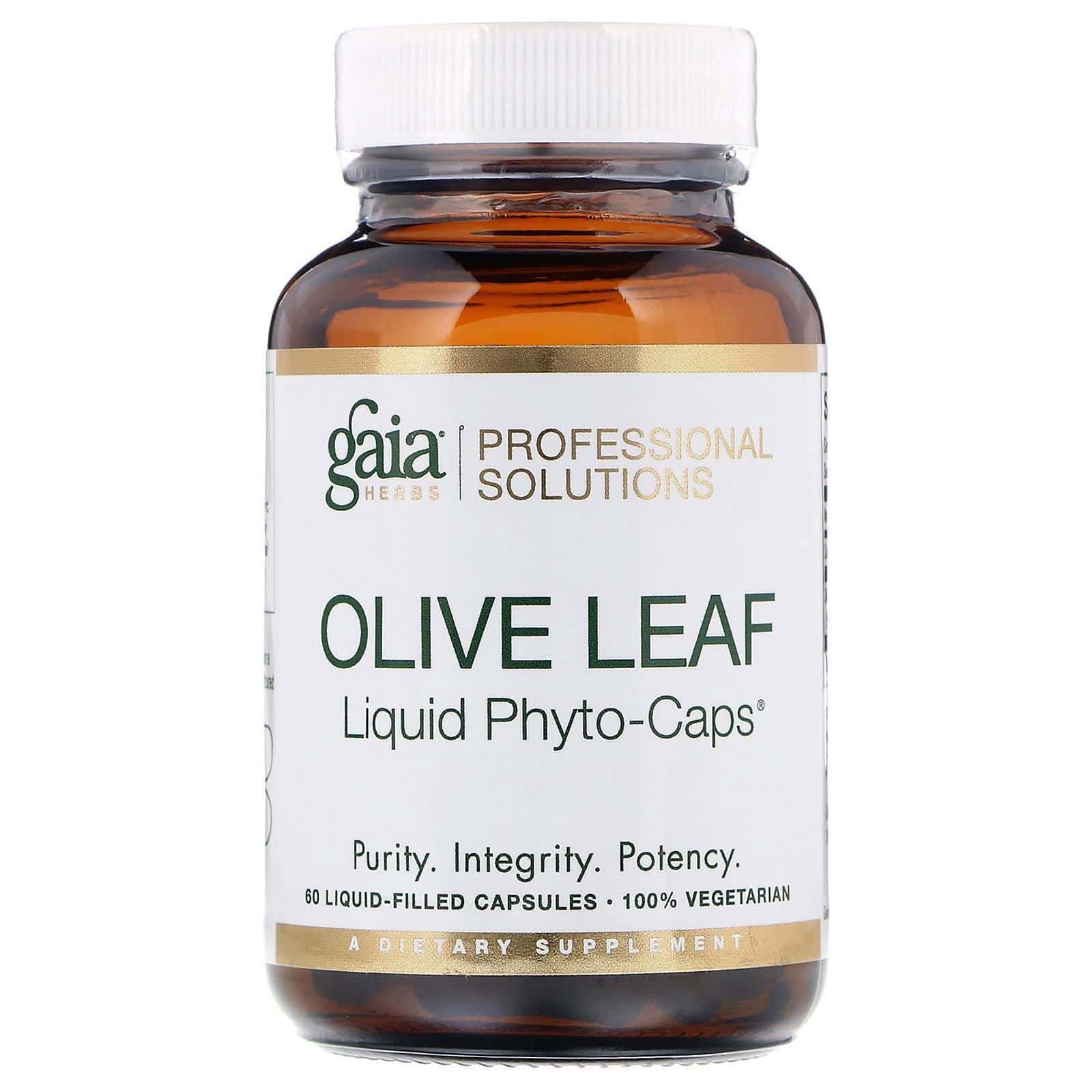 Gaia Herbs Professional Solutions, Hoja de olivo, 60 cápsulas con relleno líquido