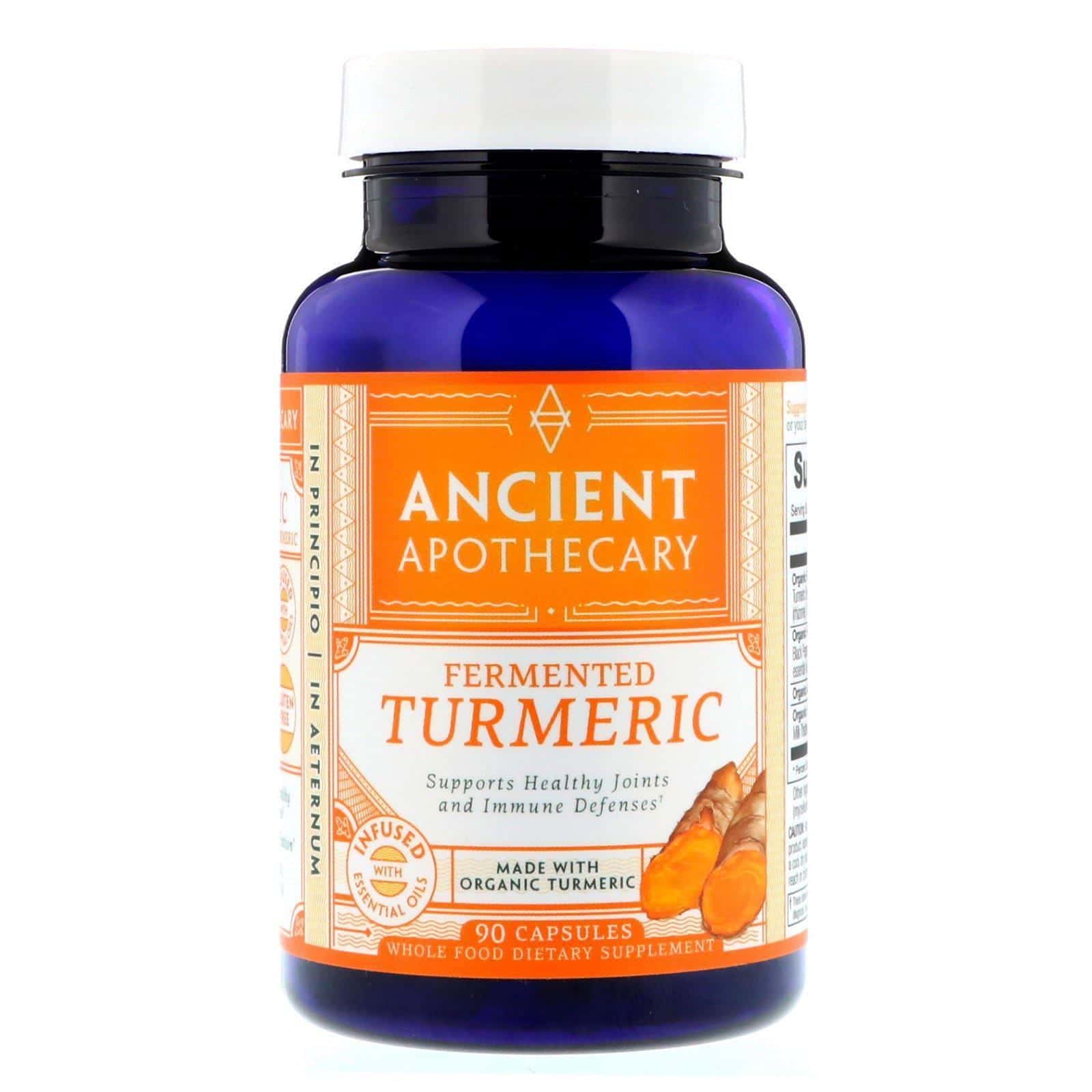 Ancient Apothecary, Cúrcuma fermentada, 90 cápsulas
