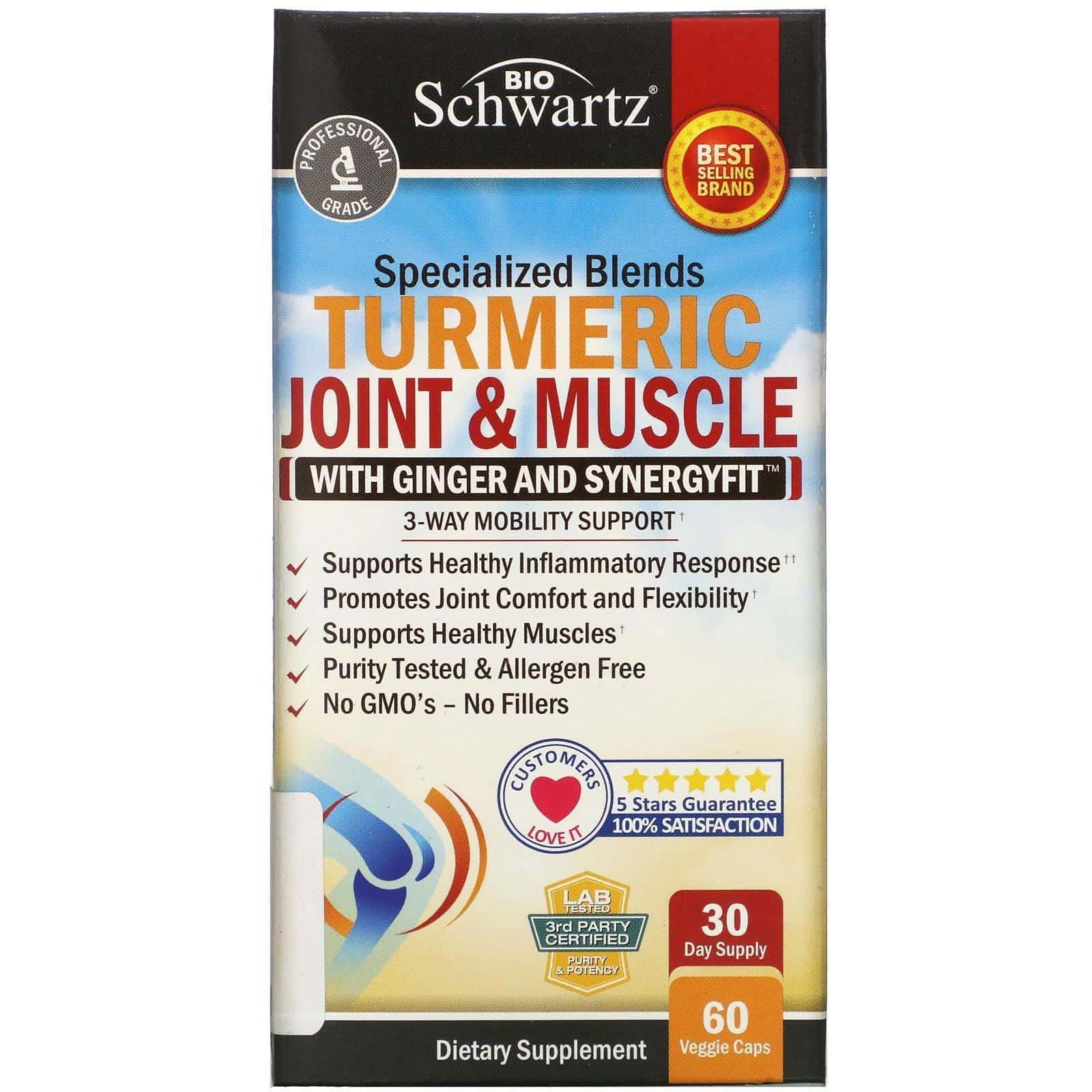 BioSchwartz, Turmeric Joint & Muscle, 60 Veggie Caps