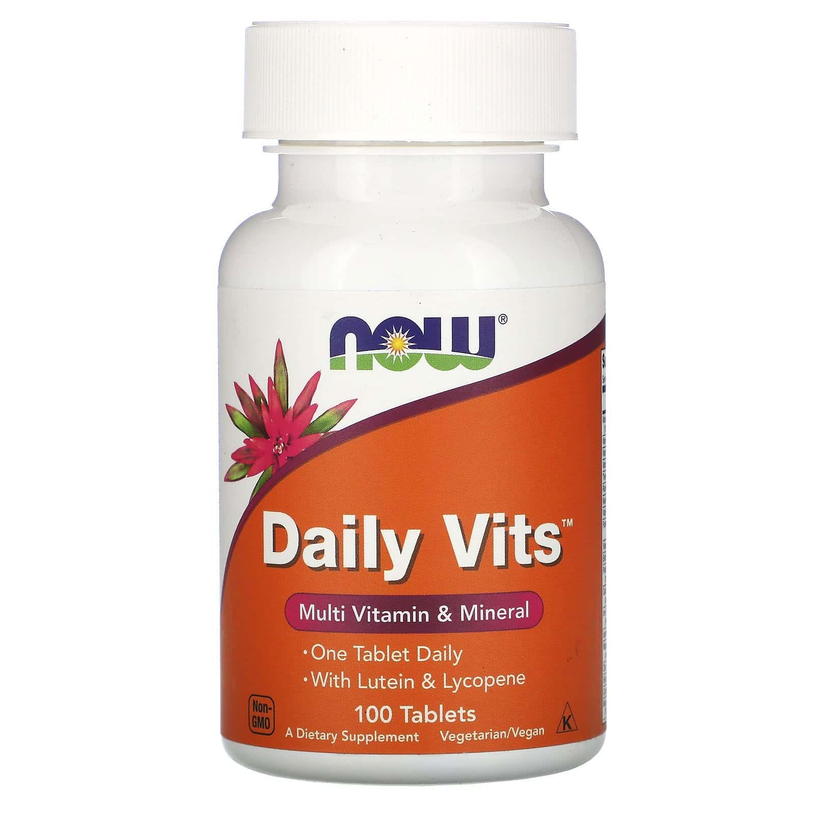 Now Foods, Daily Vits, Multi Vitamin & Mineral with Lutein & Lycopene, 100 Tablets