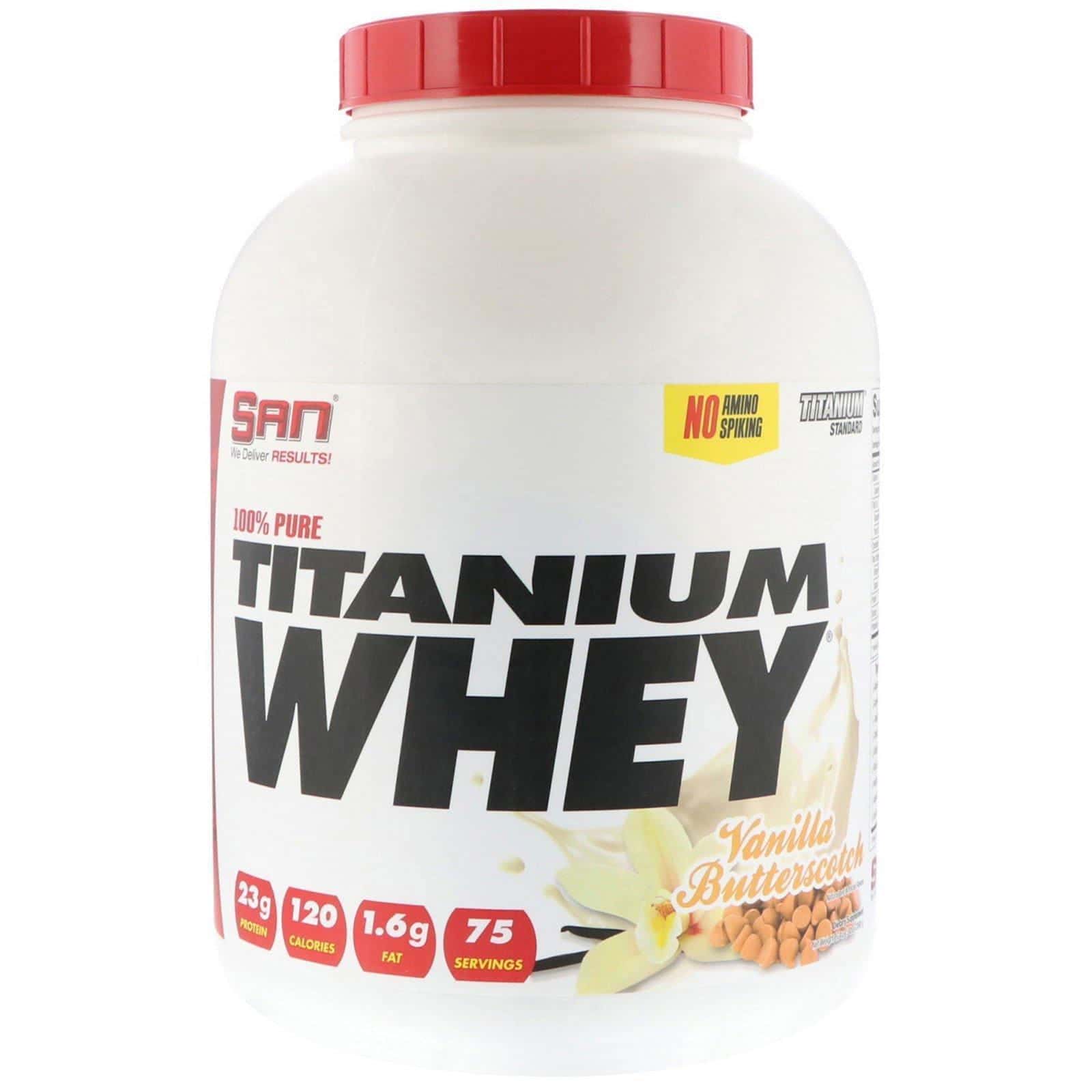 SAN Nutrition, 100% Pure Titanium Whey, Vanilla Butterscotch, 5 lb (2268 g)