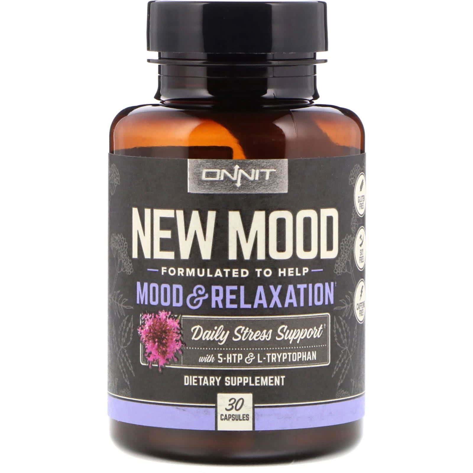 Onnit, New Mood, estado de ánimo y relajación, 30 cápsulas