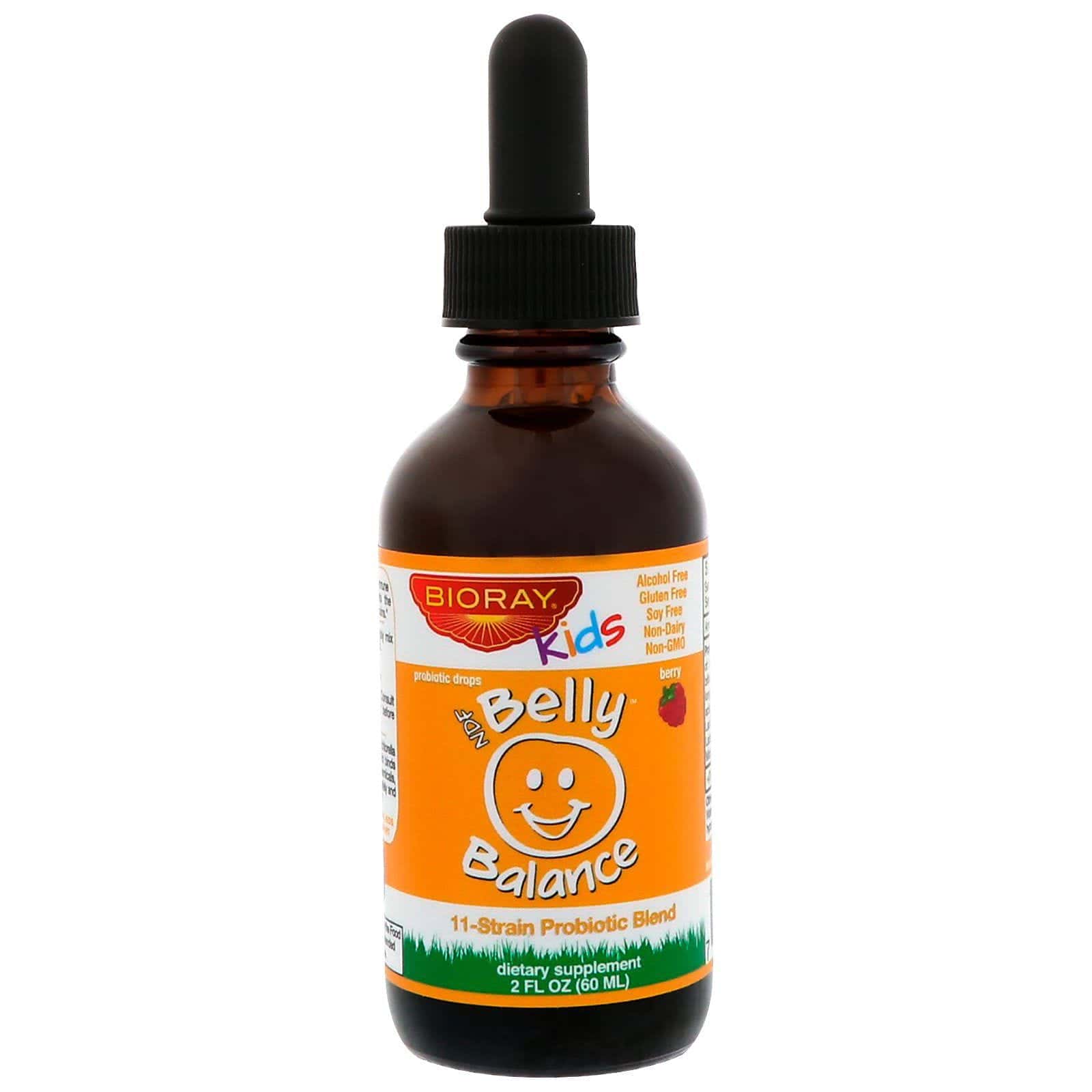 Bioray, Niños, balance estomacal con FDN, mezcla probiótica con 11 cepas, sabor a bayas, 2 fl. Oz (60 ml)