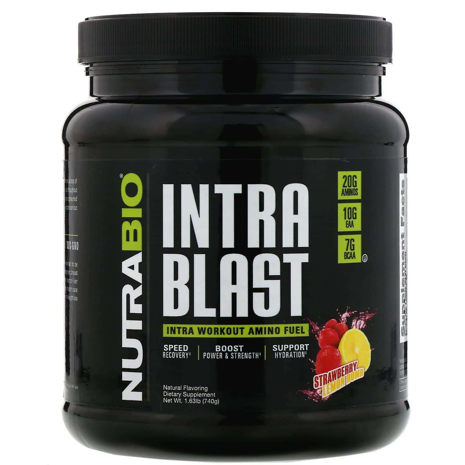 NutraBio Labs, Intra Blast, Energizante de aminoácidos para intraentrenamiento, 740 g (1,63 lb)