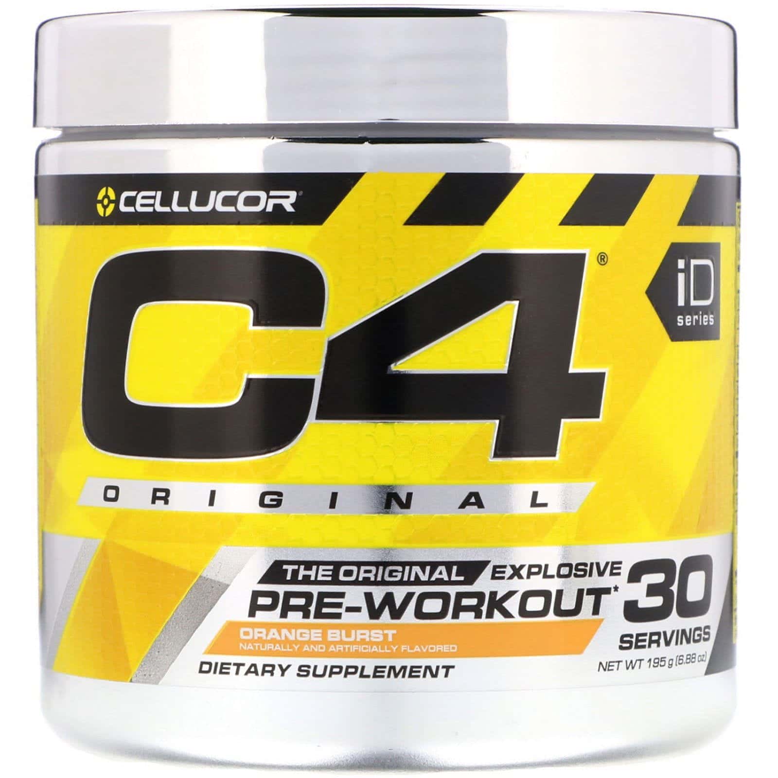 Cellucor, C4 explosivo original, preentrenamiento, naranja intensa, 6,88 oz (195 g)