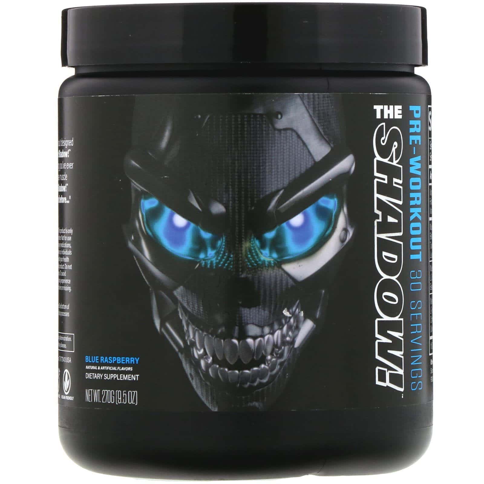 JNX Sports, The Shadow, para antes de realizar ejercicio, frambuesa azul, 270 g (9,5 oz)
