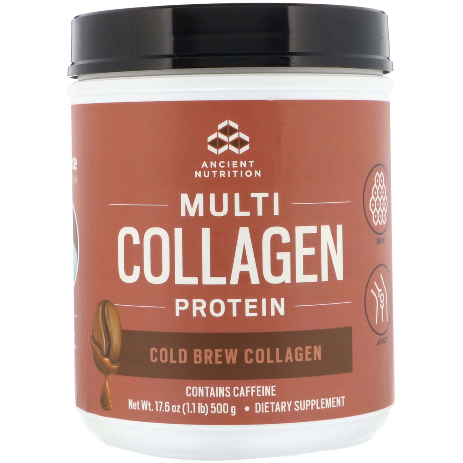 Dr. Axe / Ancient Nutrition, Multi Collagen Protein, Cold Brew Collagen, 17.6 oz (500 g)
