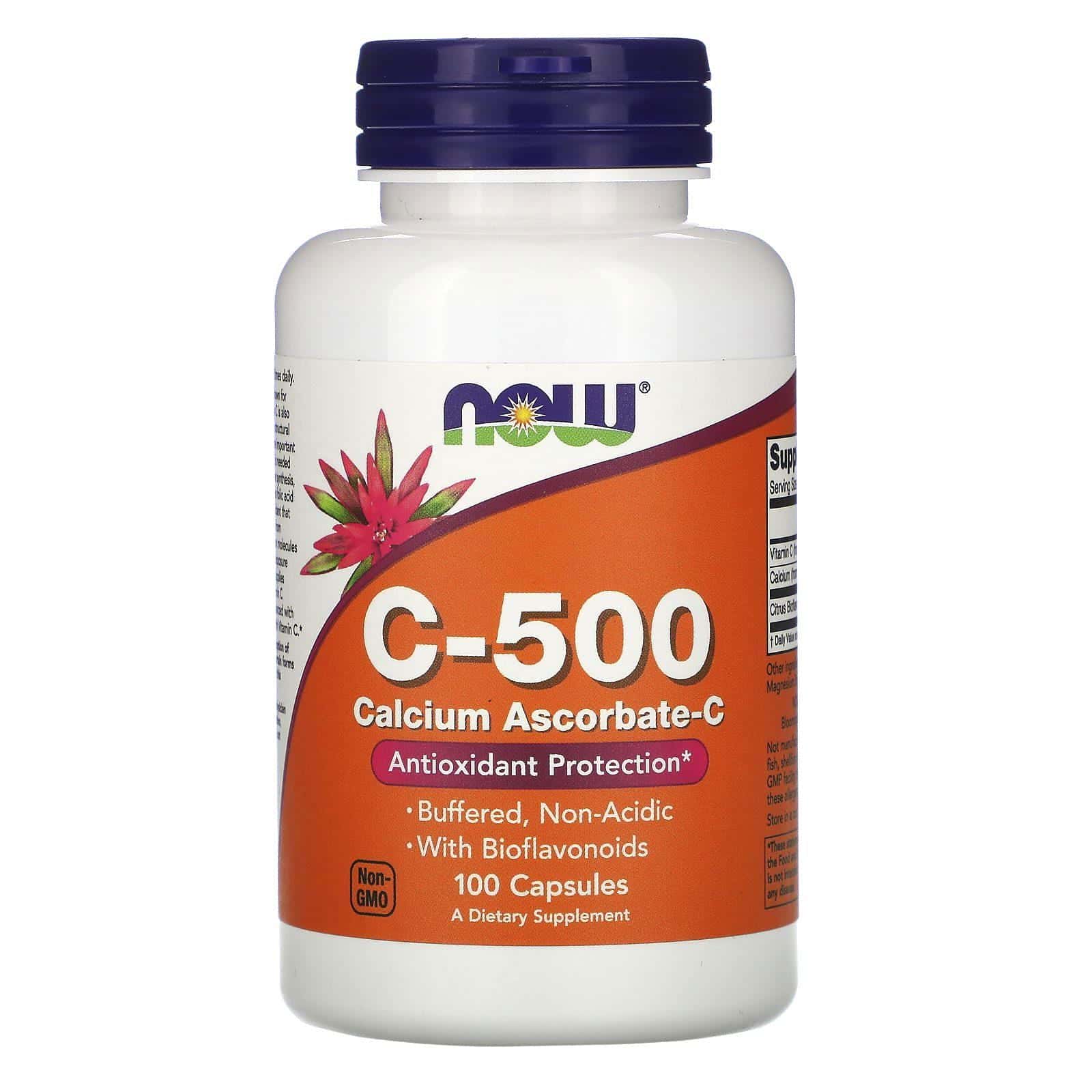 Now Foods, C- 500, Calcium Ascorbate- C, 100 Capsules