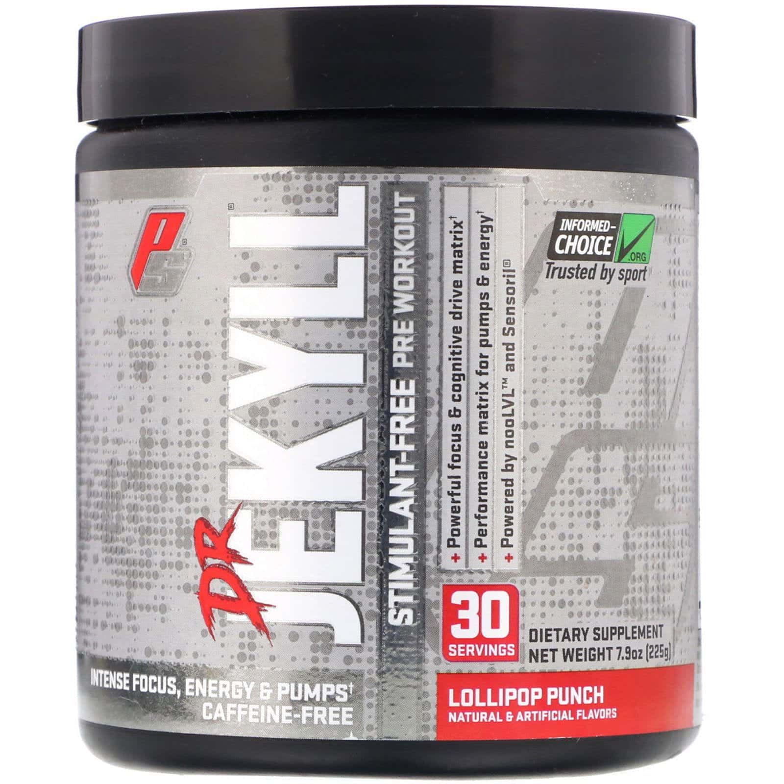 ProSupps, Dr. Jekyll, sin estimulantes, previo al ejercicio, ponche de paleta, 225 g (7,9 oz)