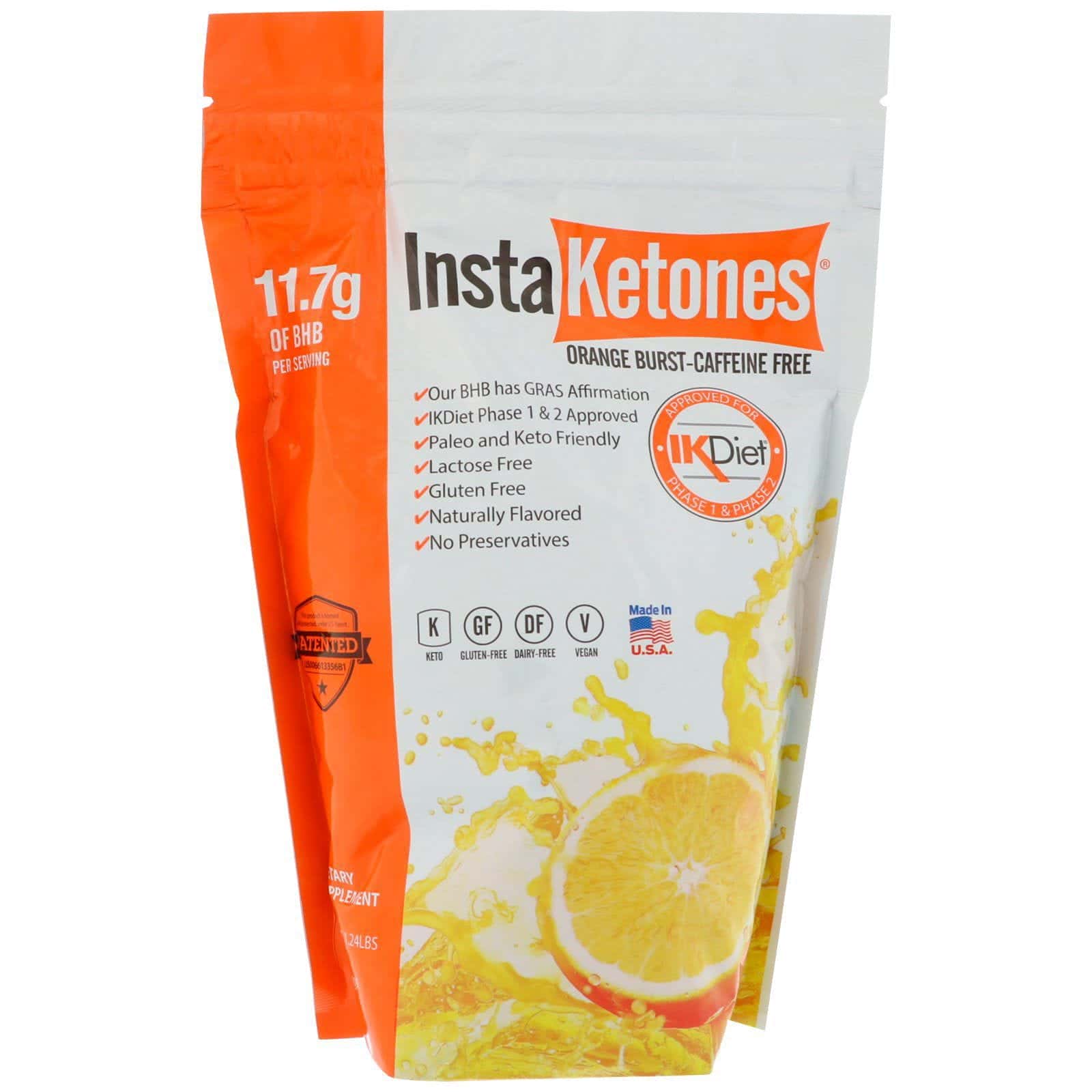 Julian Bakery, InstaKetones, explosión de naranja, 1.24 lbs (565 g)