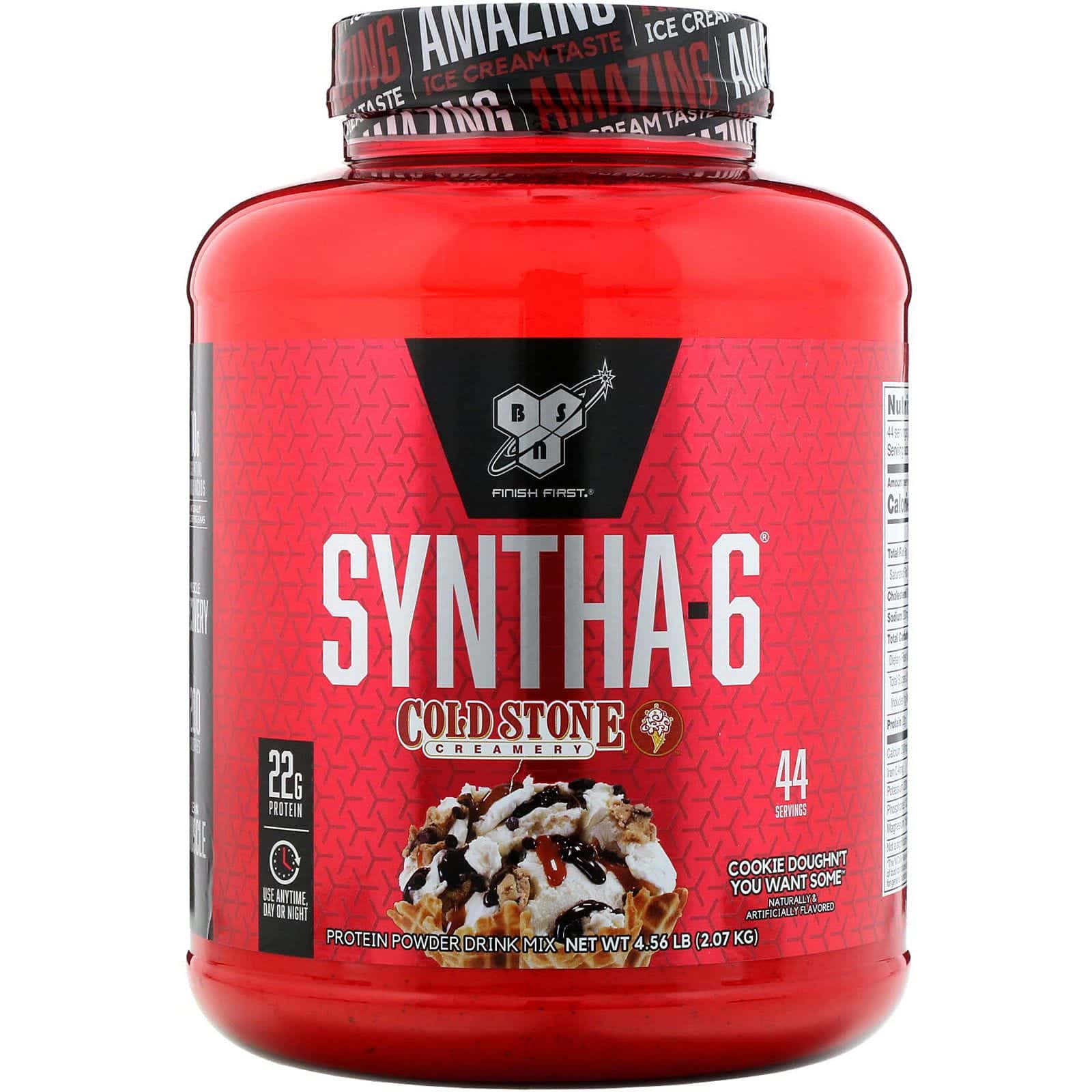 BSN, Syntha-6, cremas heladas Cold Stone, quieres masa de galletas, 2,07 kg (4,56 lb)