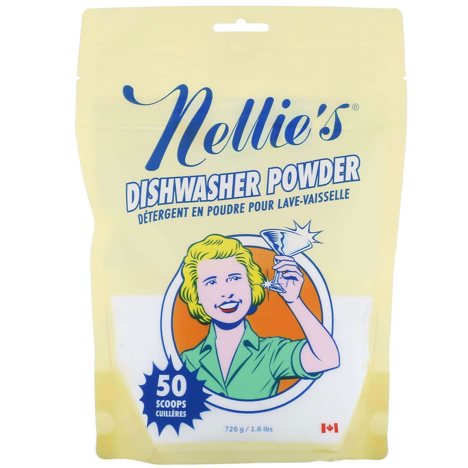 Nellie's, Detergente en polvo para lavavajillas, 726 g (1,6 lb)