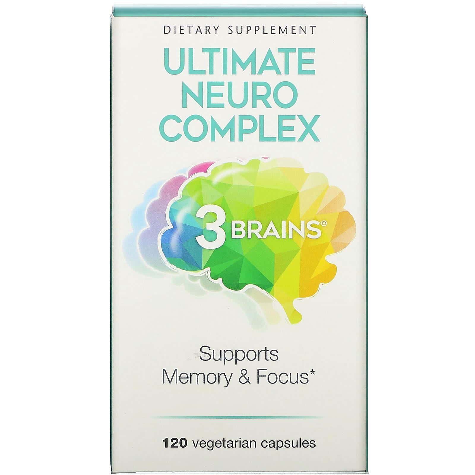 Natural Factors, 3 Brains, Ultimate Neuro Complex, 120 Vegetarian Capsules