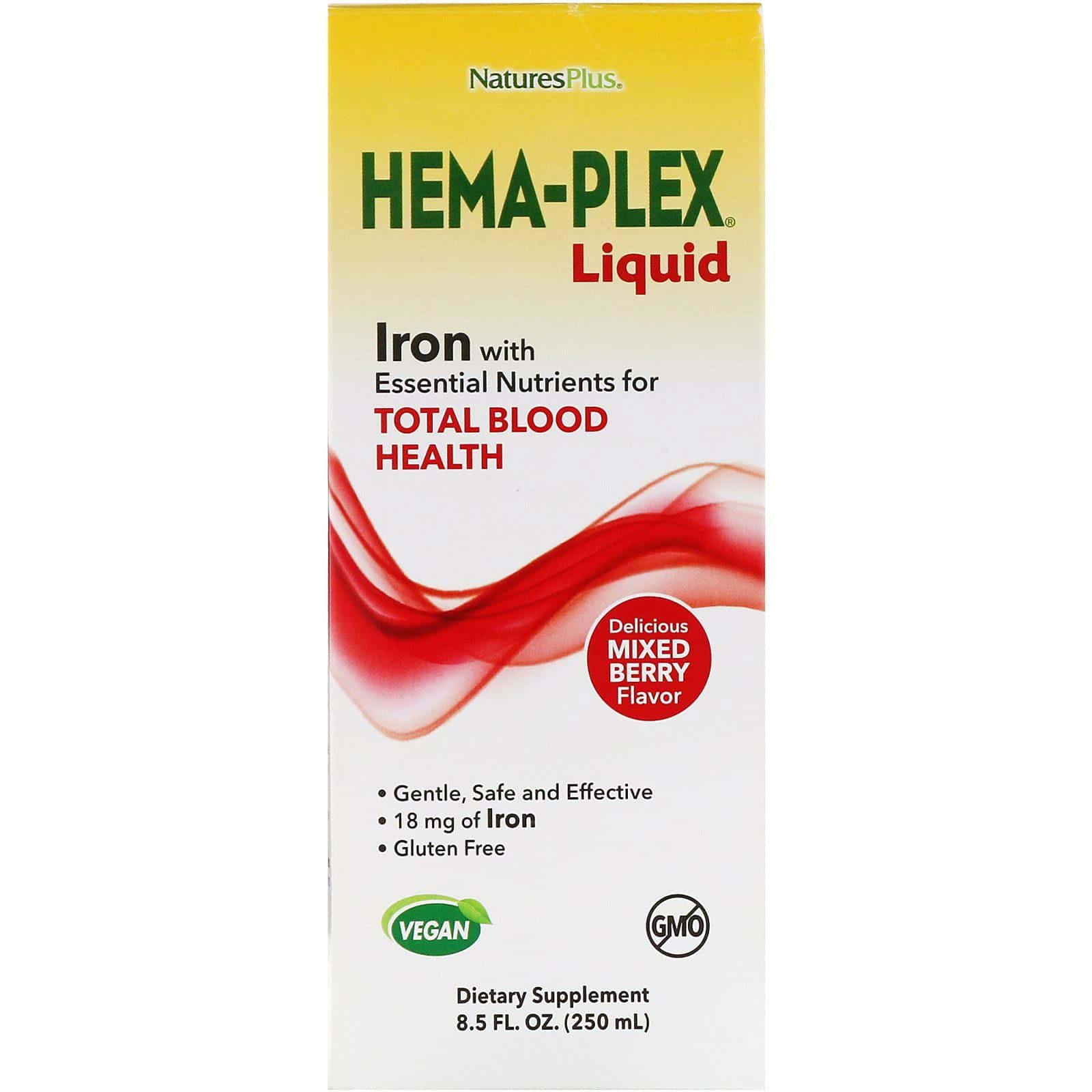 Nature's Plus, Hema-Plex Liquid, mezcla de bayas, 8.5 fl oz (250 ml)