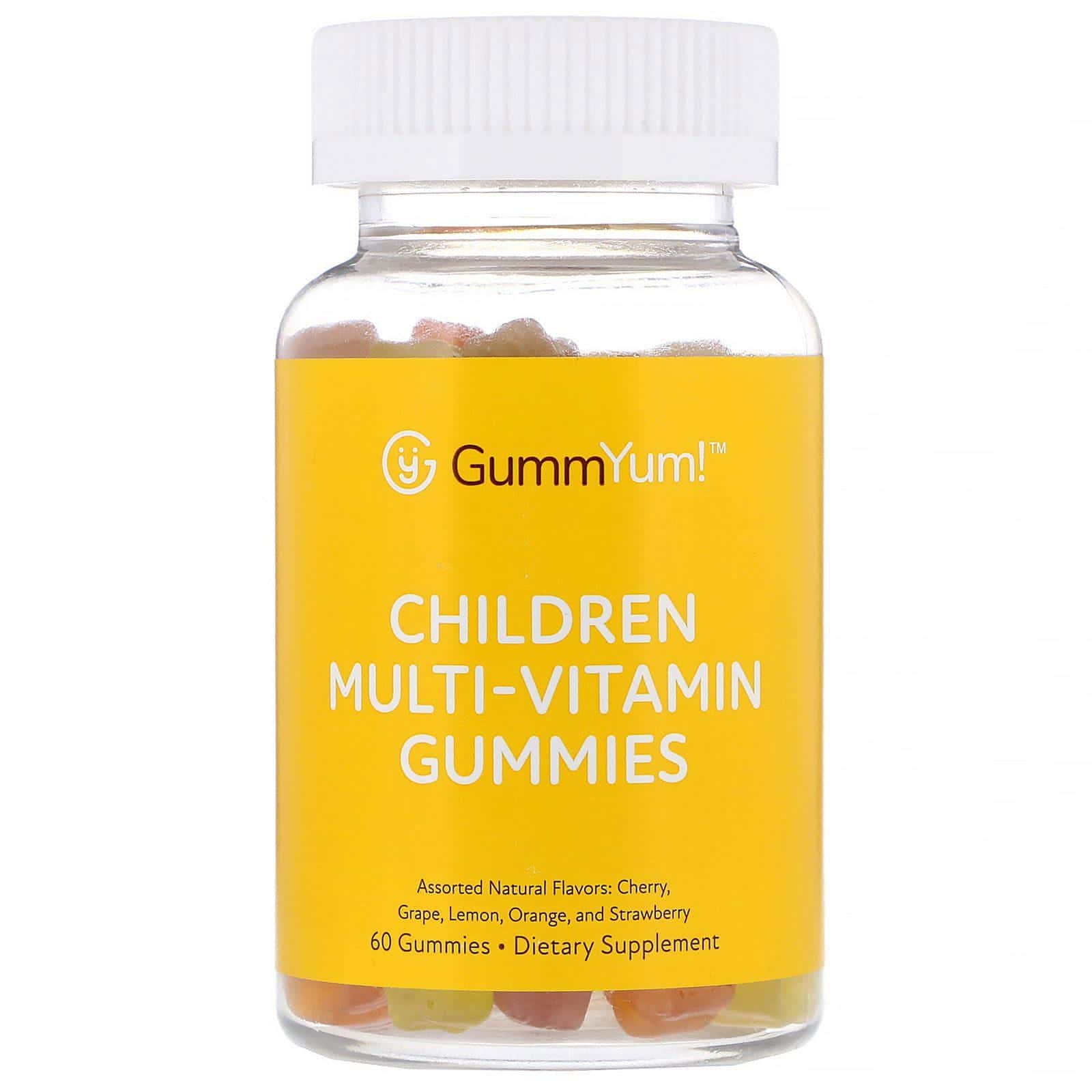 GummYum!, Gomitas multivitamínicas para niños, Sabores naturales surtidos, 60 gomitas