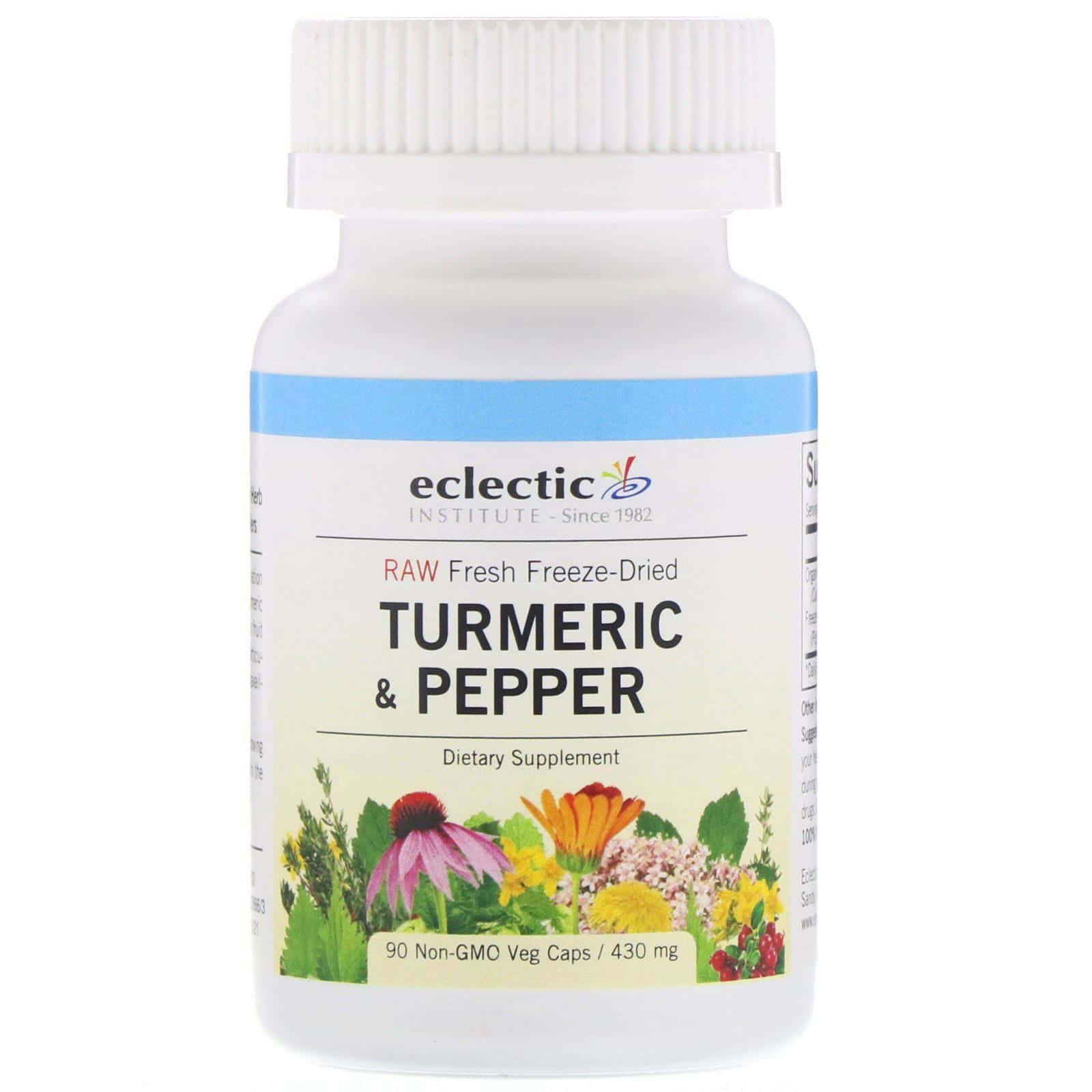 Eclectic Institute, Cúrcuma y pimienta, 430 mg, 90 cápsulas vegetarianas sin OGM
