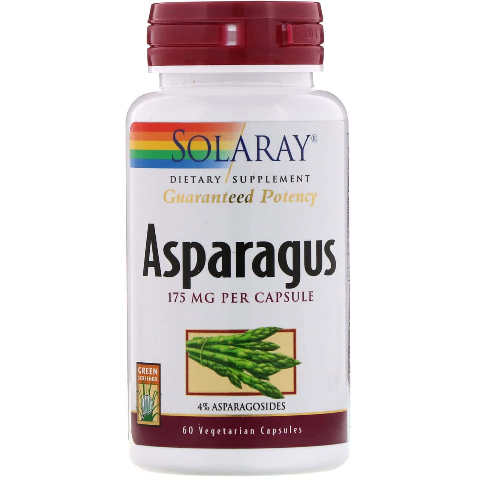 Solaray, Espárrago, 175 mg, 60 cápsulas vegetarianas
