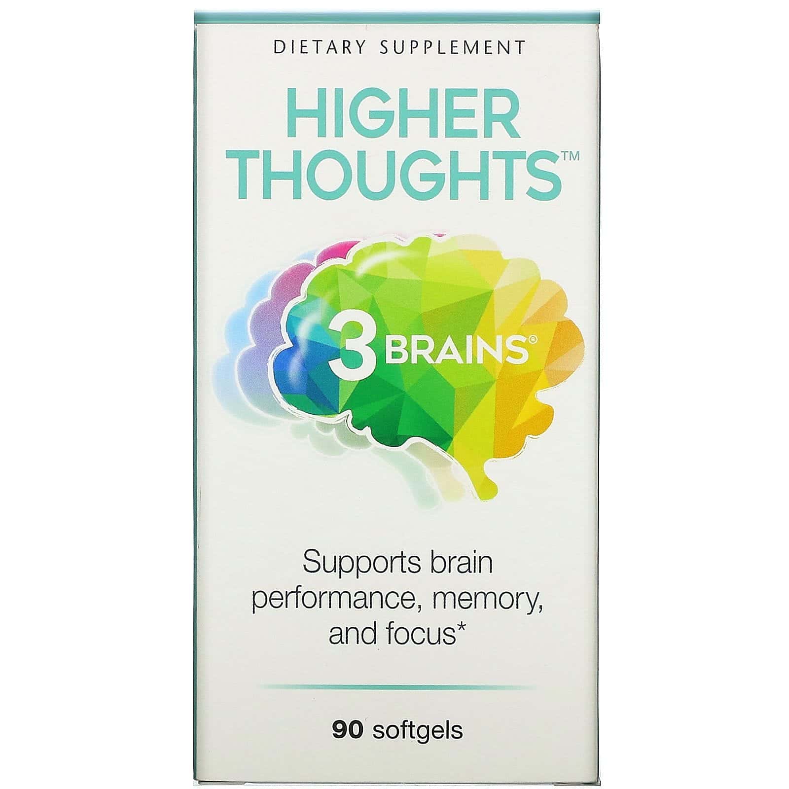 Natural Factors, 3 Brains, Higher Thoughts, 90 Softgels