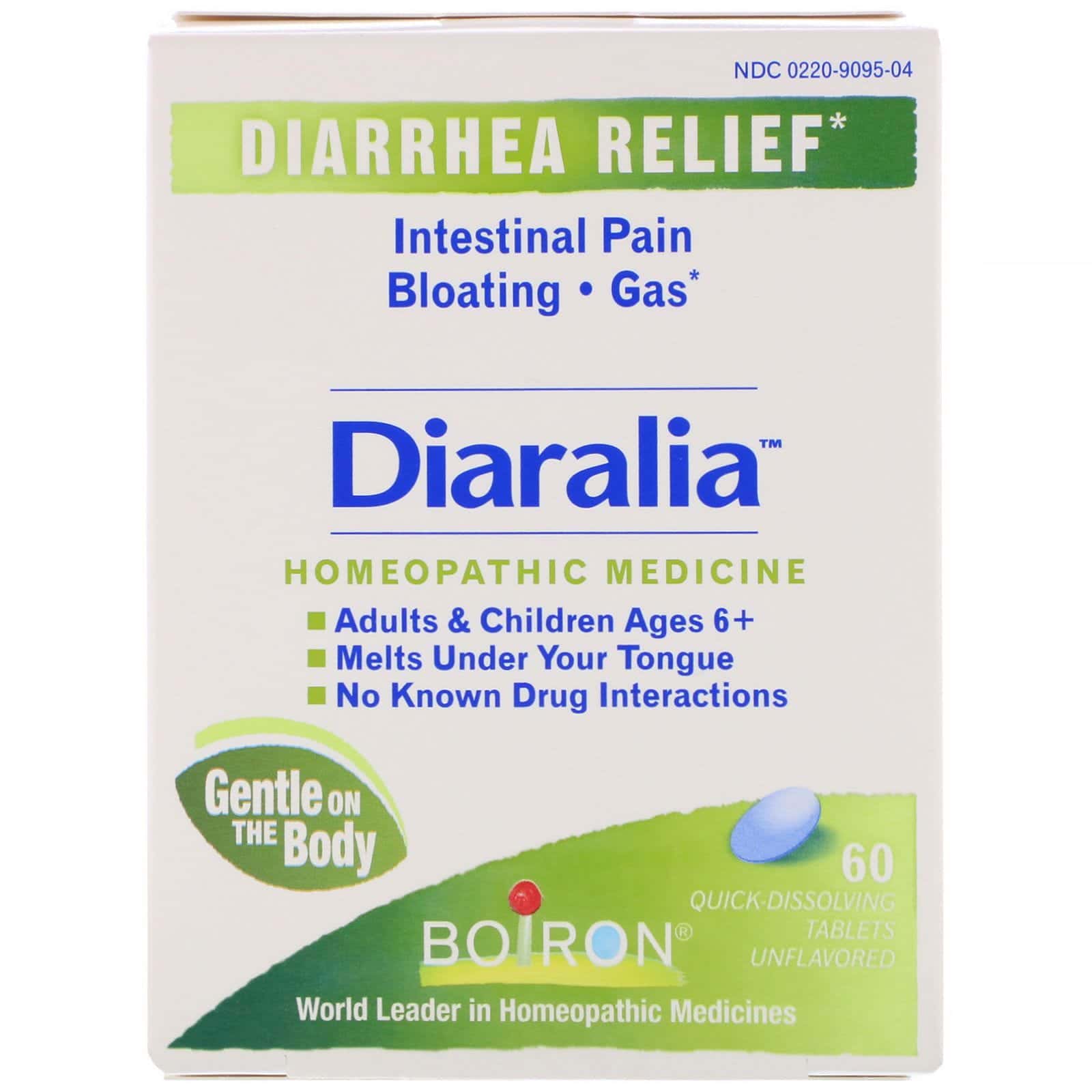 Boiron, Diaralia, Sin sabor, 60 comprimidos de rápida disolución