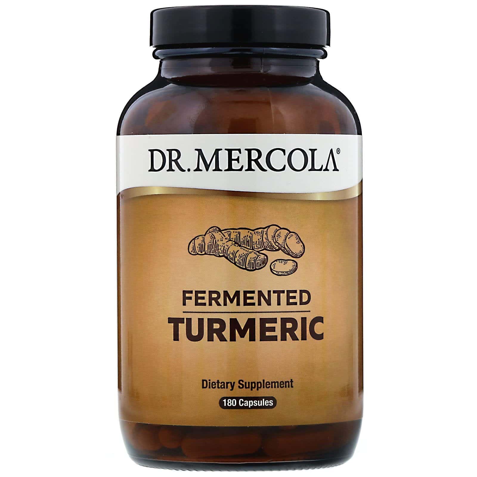 Dr. Mercola, Cúrcuma fermentada, 180 cápsulas