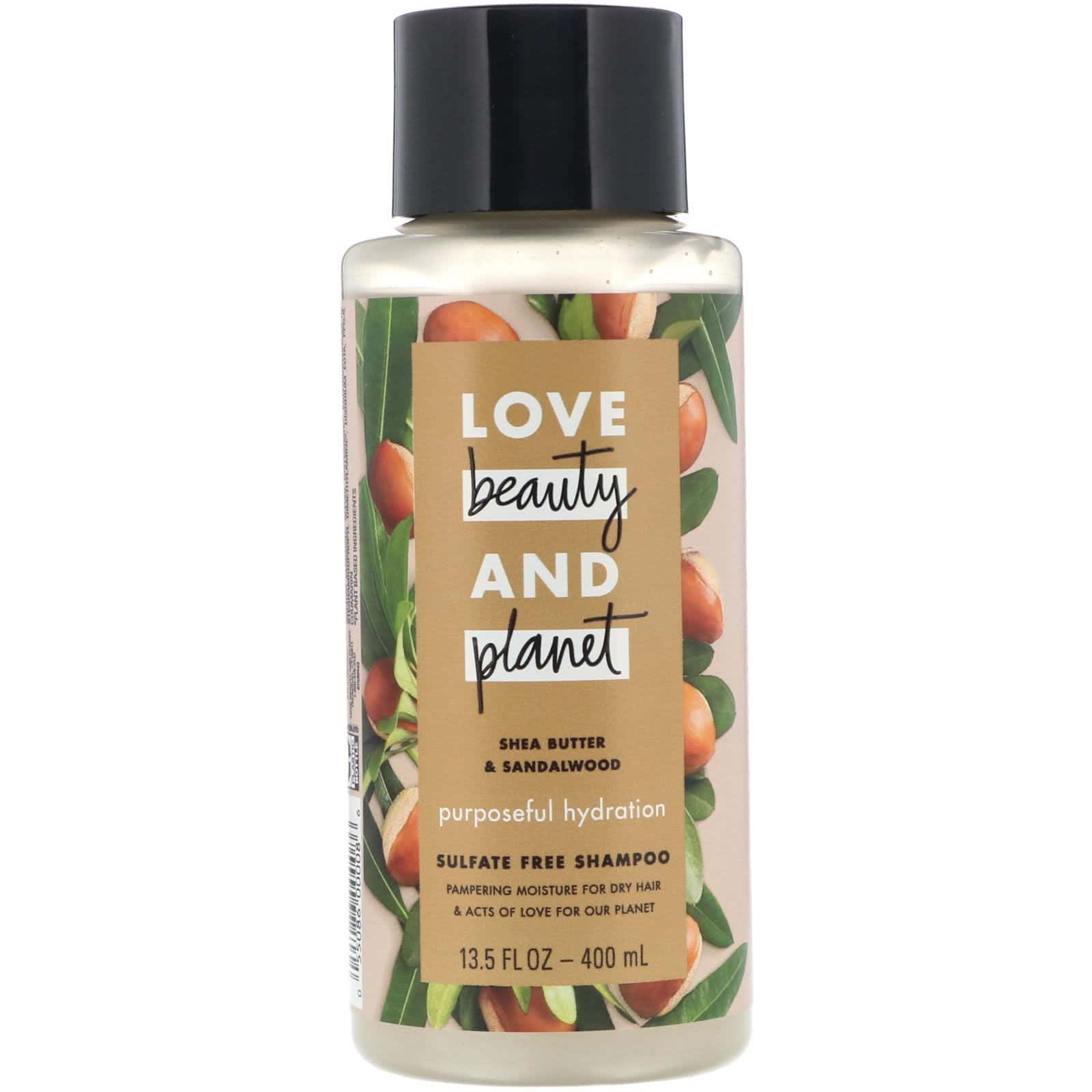 Love Beauty and Planet, Champú Hidratación concentrada, Purposeful Hydration, Manteca de karité y sándalo, 400 ml (13,5 oz. líq.)