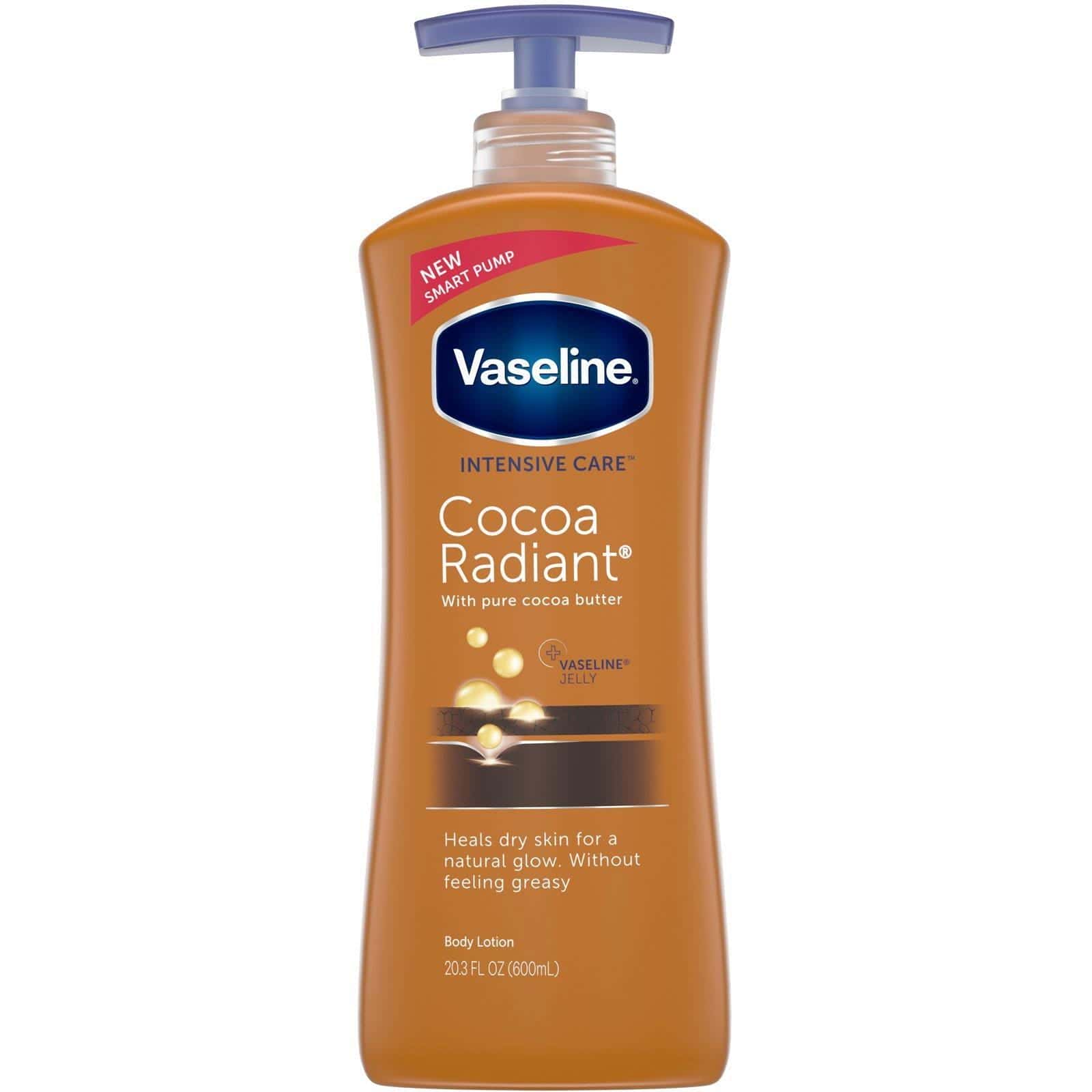 Vaseline, Intensive Care, Cocoa Radiant, Loción de cuidado intensivo para el cuerpo con cacao, 600 ml (20,3 oz. líq.)
