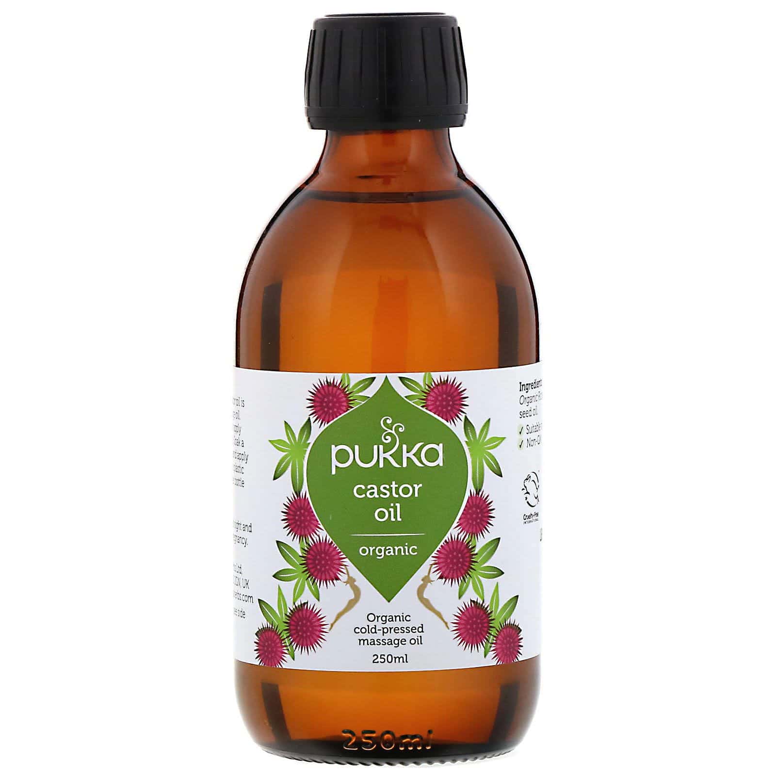 Pukka Herbs, Aceite orgánico de ricino, 250 ml