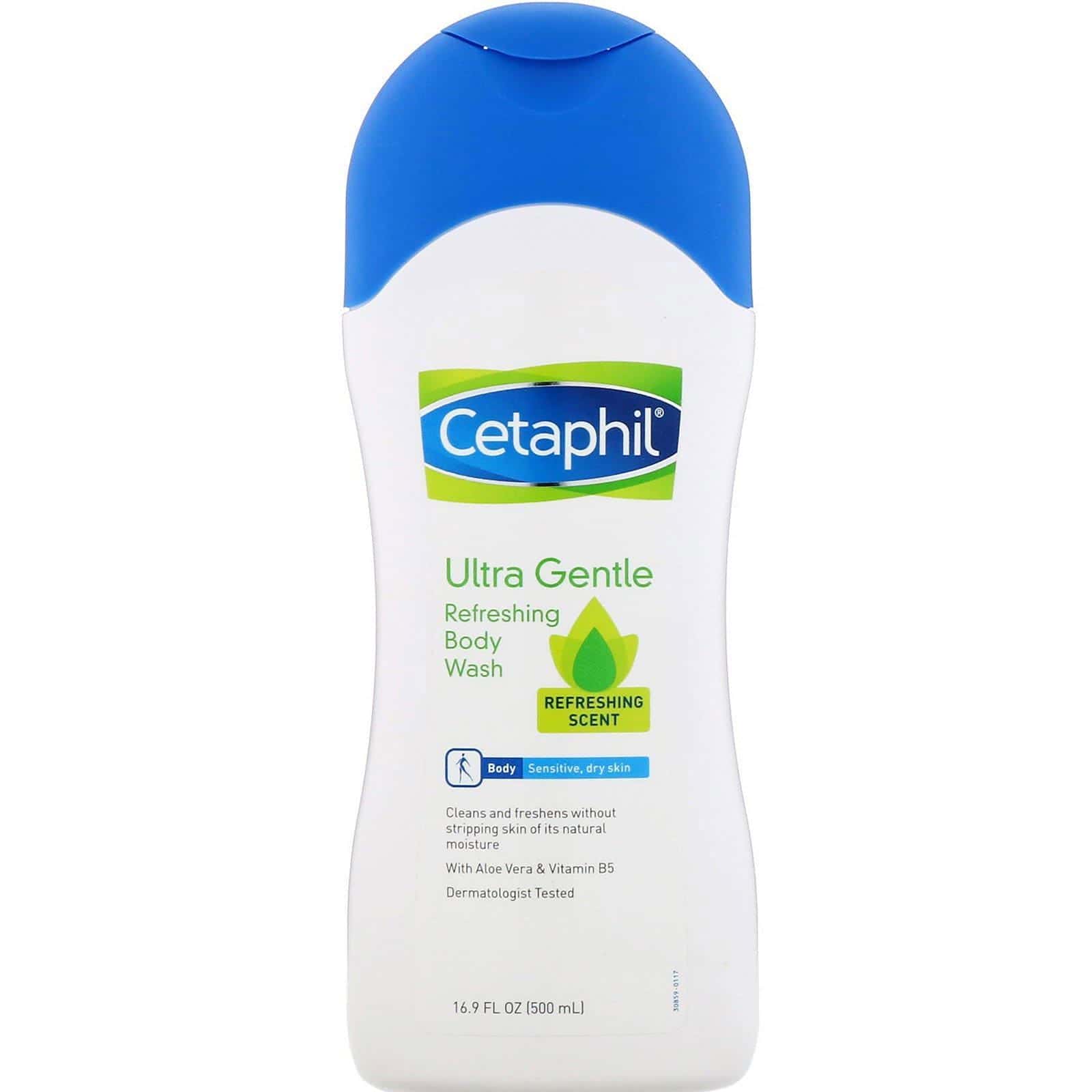 Cetaphil, Ultrasuave, Jabón líquido para el cuerpo, Aroma refrescante, 500 ml (16,9 oz. líq.)