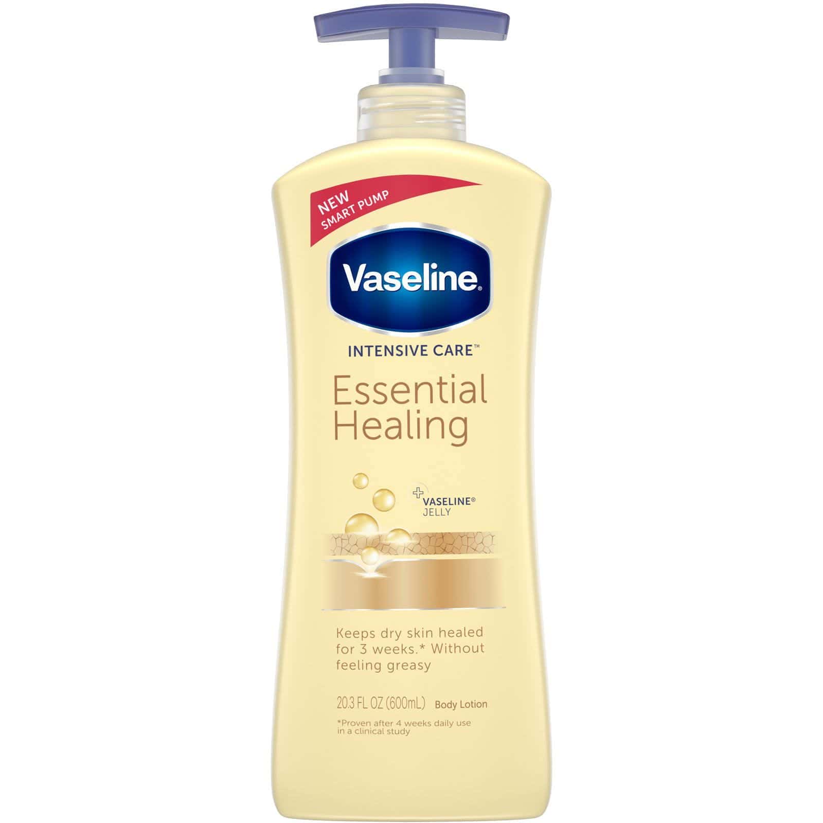 Vaseline, Intensive Care, Essential Healing, Loción de cuidado intensivo para el cuerpo, 600 ml (20,3 oz. líq.)