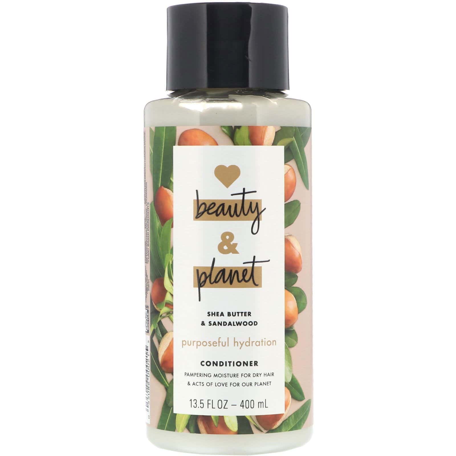 Love Beauty and Planet, Acondicionador, Hidratación concentrada, Purposeful Hydration, Manteca de karité y sándalo, 400 ml (13,5 oz. líq.)