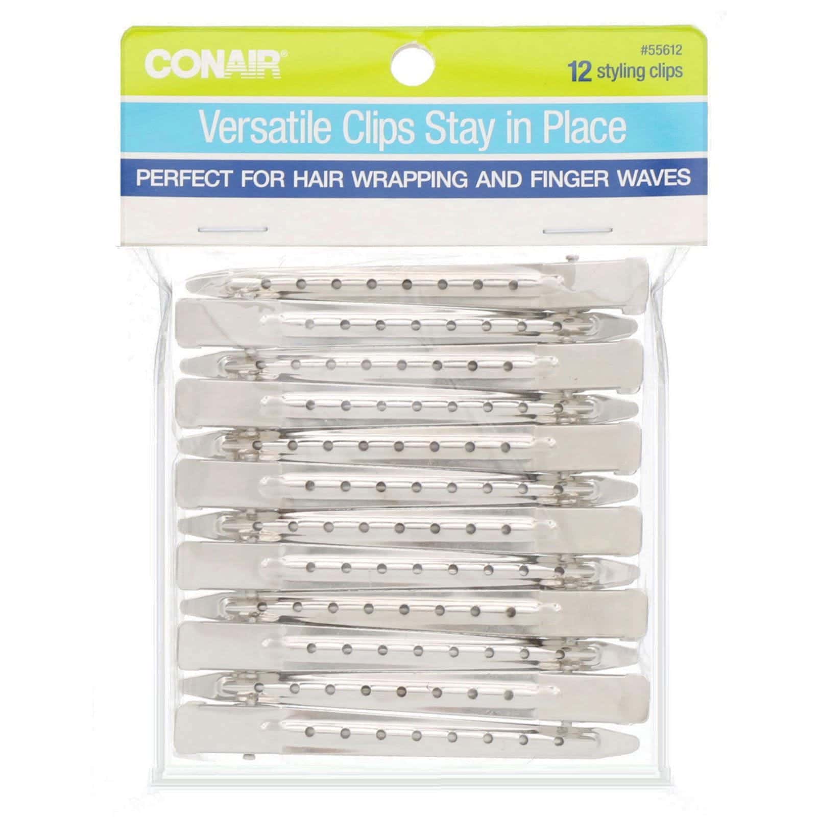 Conair, Versatile Clips Stay in Place, 12 hebillas para modelado
