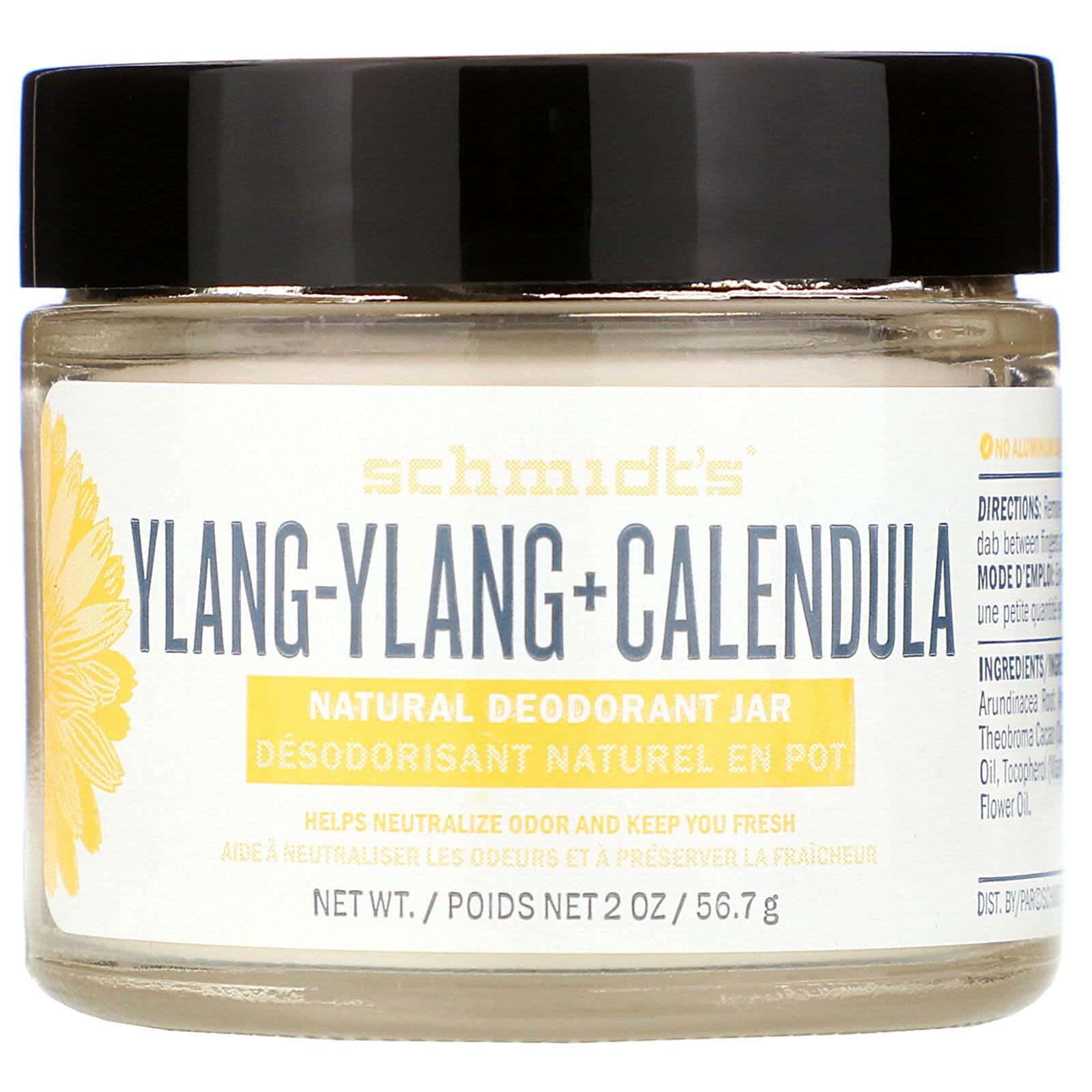 Schmidt's, Frasco de desodorante natural, Ylang-ylang + Caléndula, 56,7 g (2 oz)