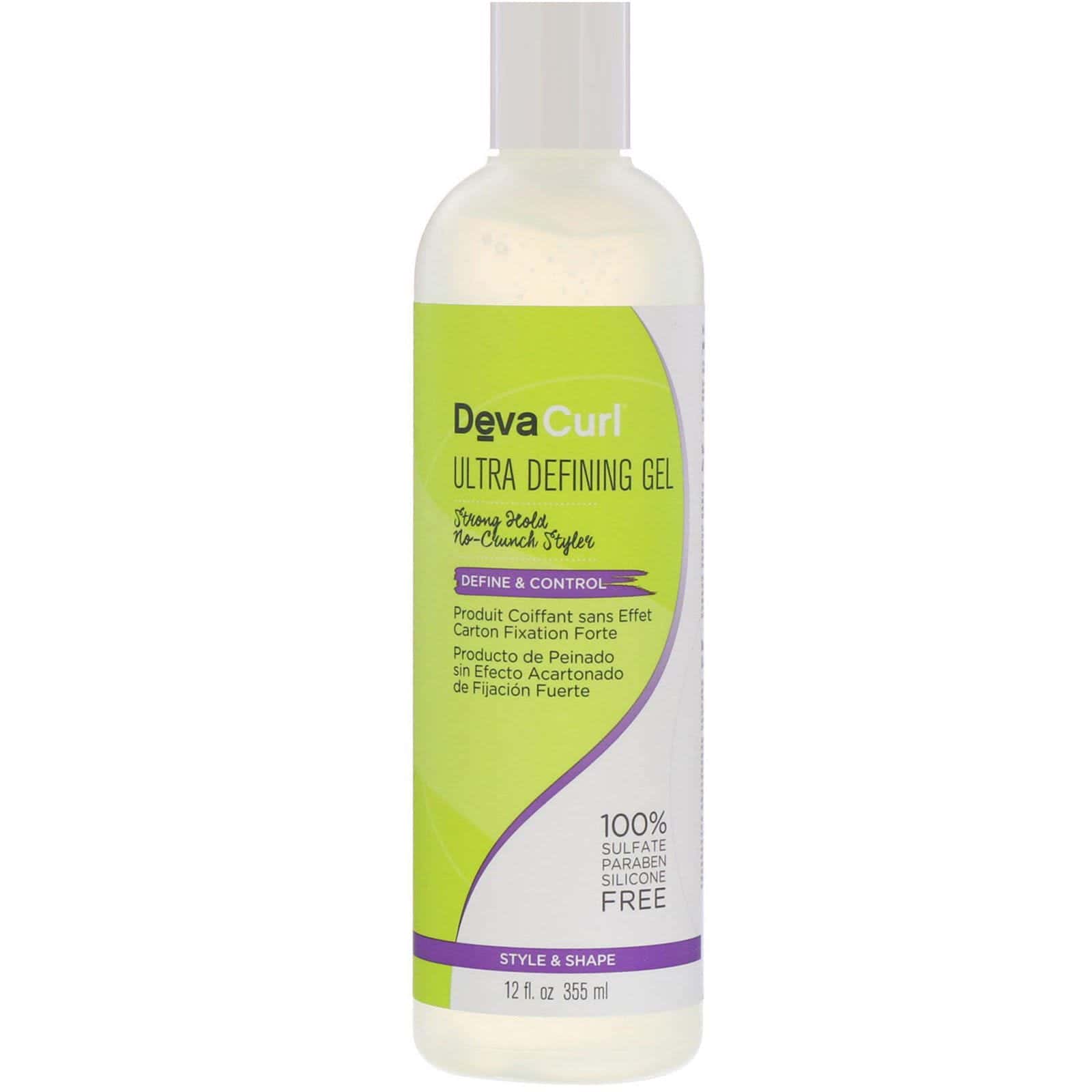 DevaCurl, Gel de ultradefinición, Fijación fuerte, Producto de peinado sin efecto acartonado, 355 ml (12 oz. líq.)