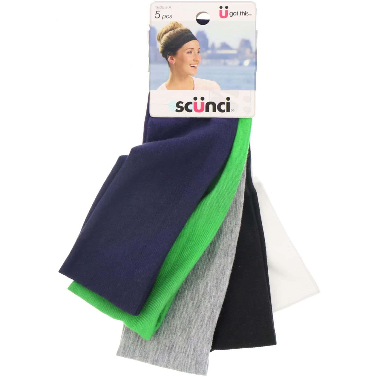 Scunci, Bandas elásticas básicas, varios colores, 5 unidades