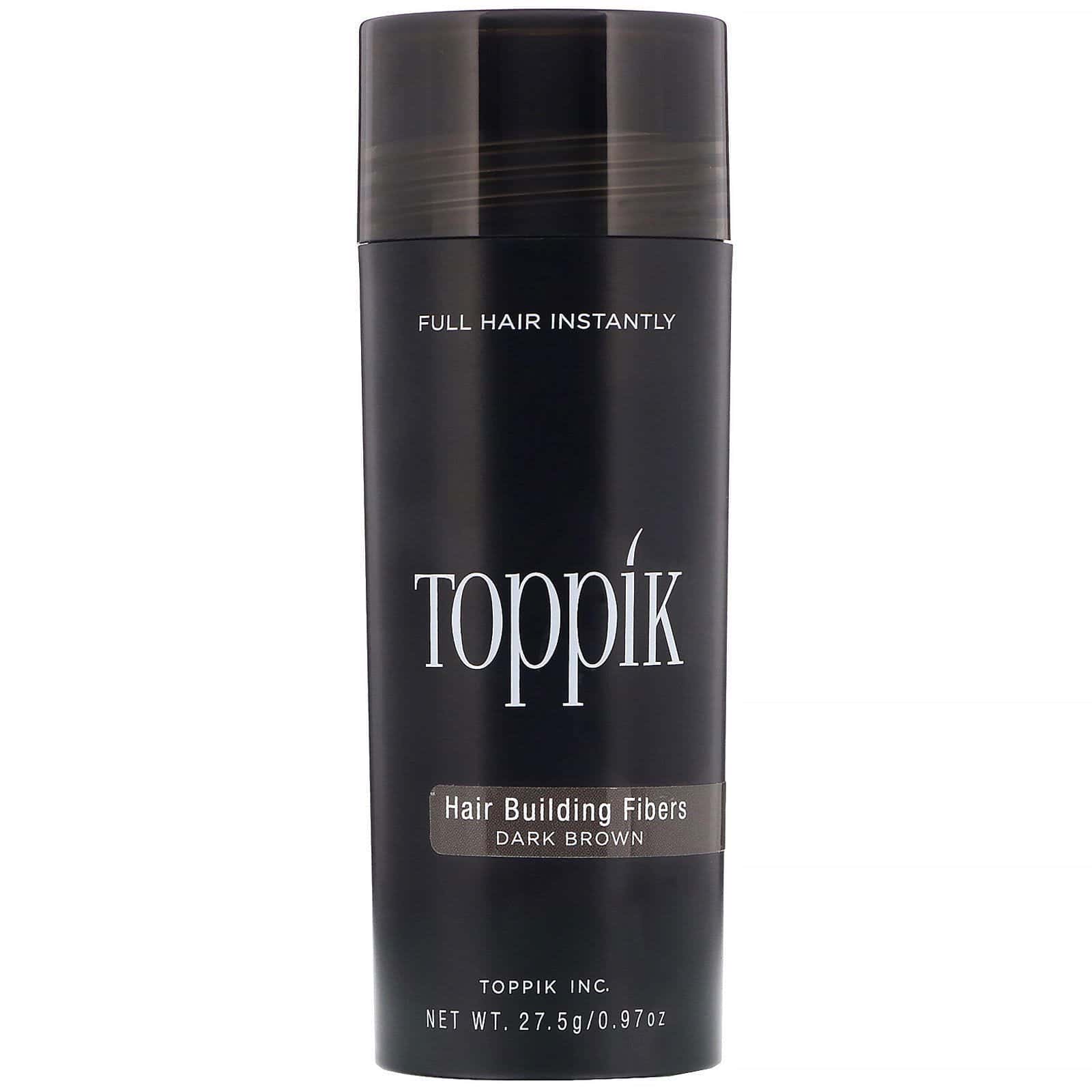Toppik, Fibras de engrosamiento capilar, Marrón oscuro, 27,5 g (0,97 oz)