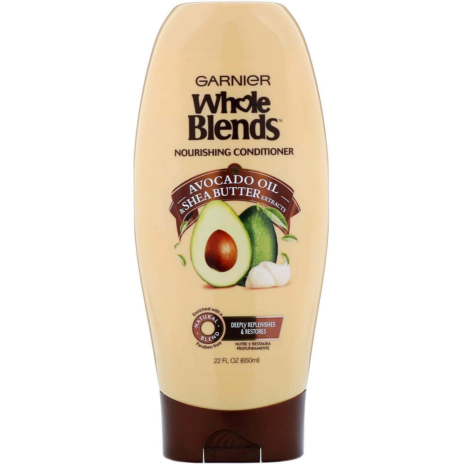 Garnier, Whole Blends, Acondicionador nutritivo, Aceite de aguacate y manteca de karité, 650 ml (22 oz. líq.)