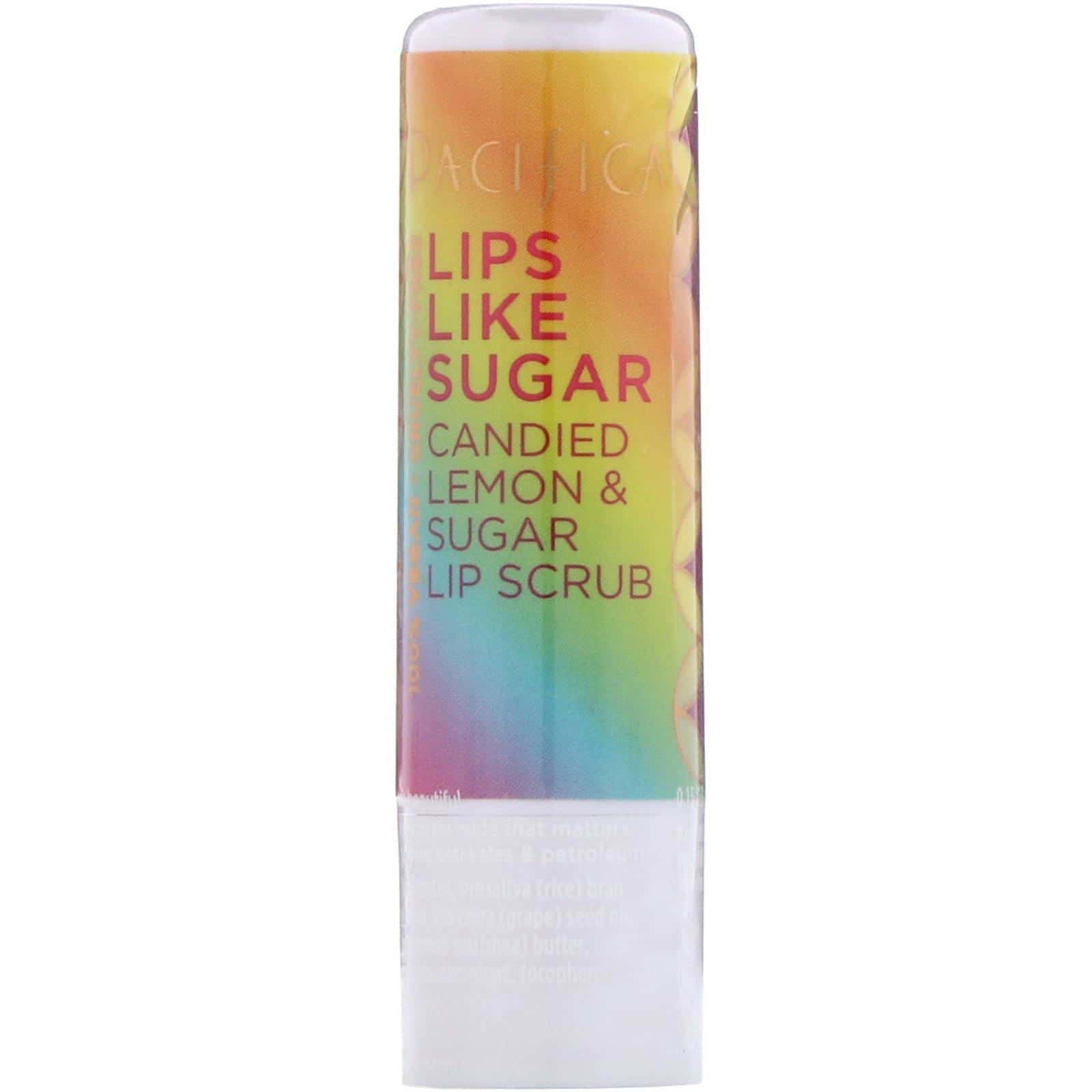 Pacifica, Lips Like Sugar, labial exfoliante de limón confitado y azúcar, 0.15 oz (4.2 g)