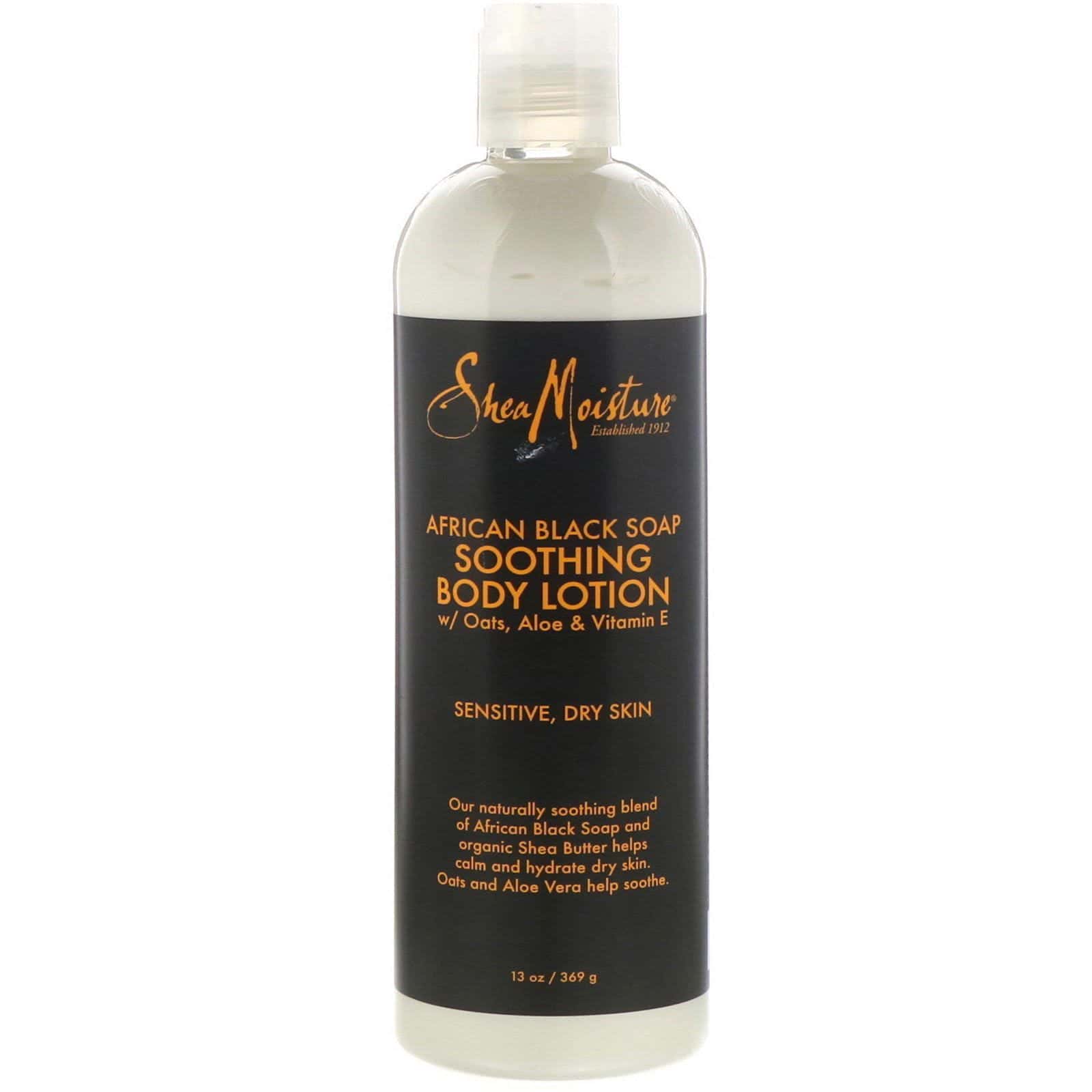 SheaMoisture, Jabón negro africano, loción corporal relajante 369 g (13 oz)
