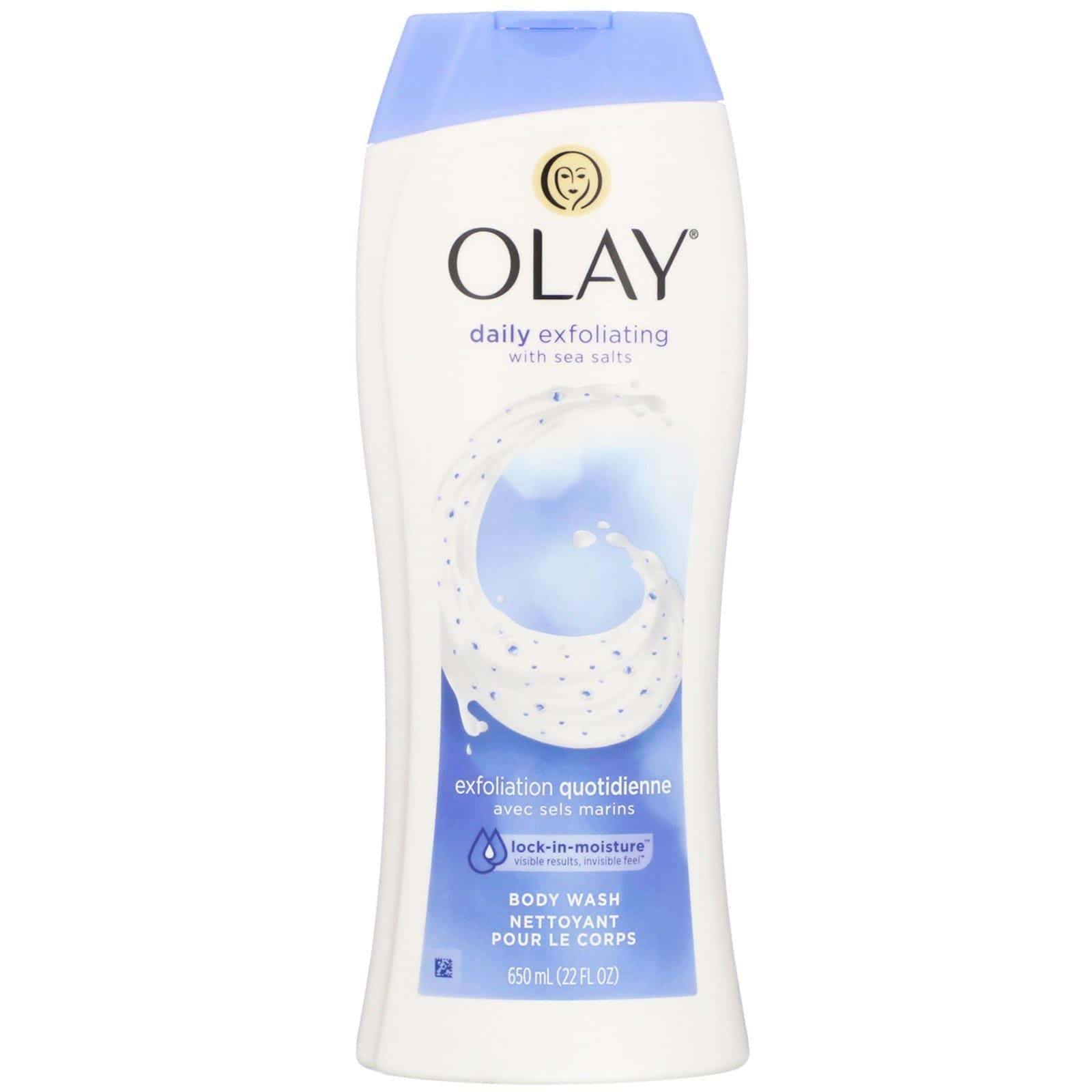 Olay, Jabón líquido de exfoliación diaria para el cuerpo, Con sales marinas, 650 ml (22 oz. líq.)