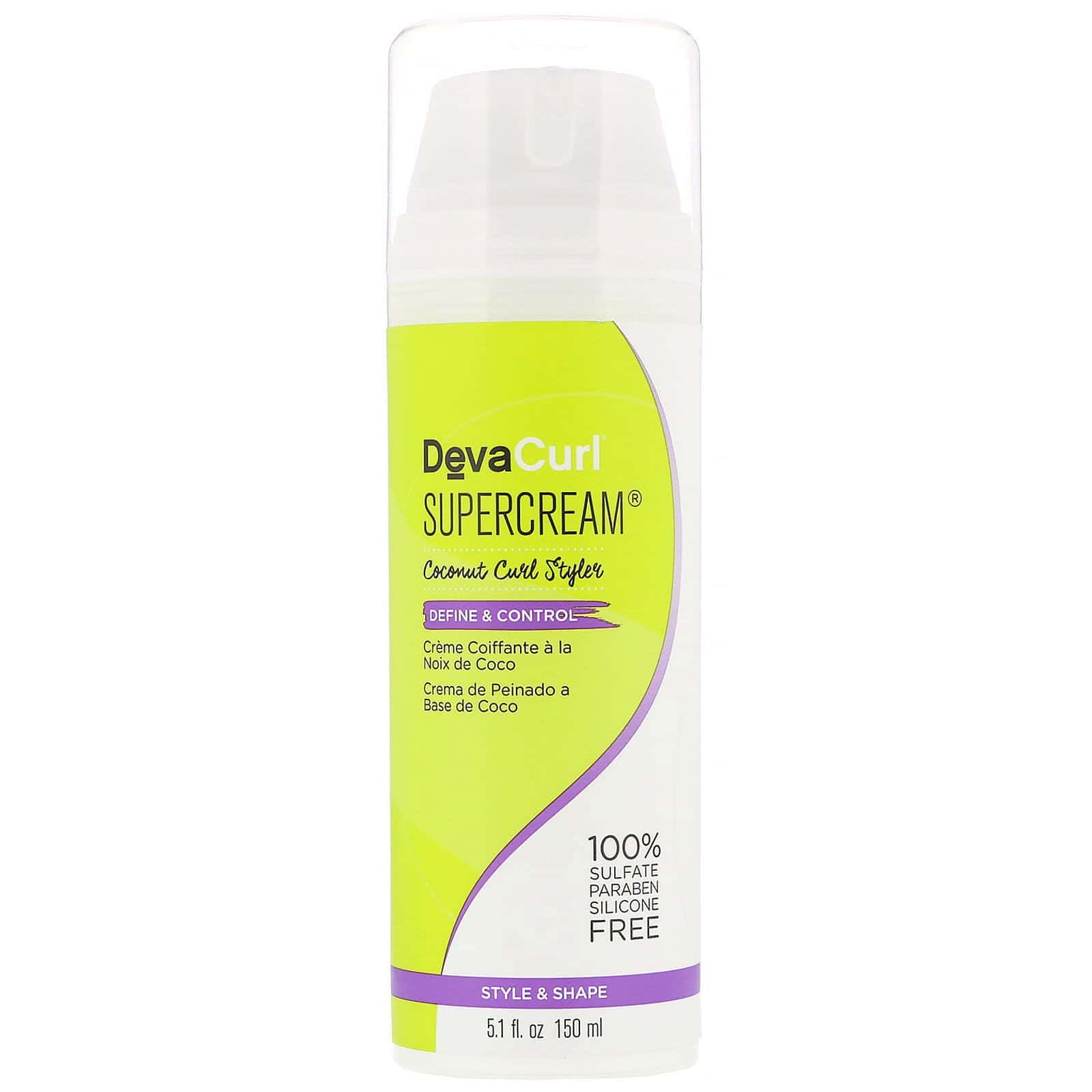DevaCurl, SuperCream, Crema de peinado a base de coco, 150 ml (5,1 oz. líq.)