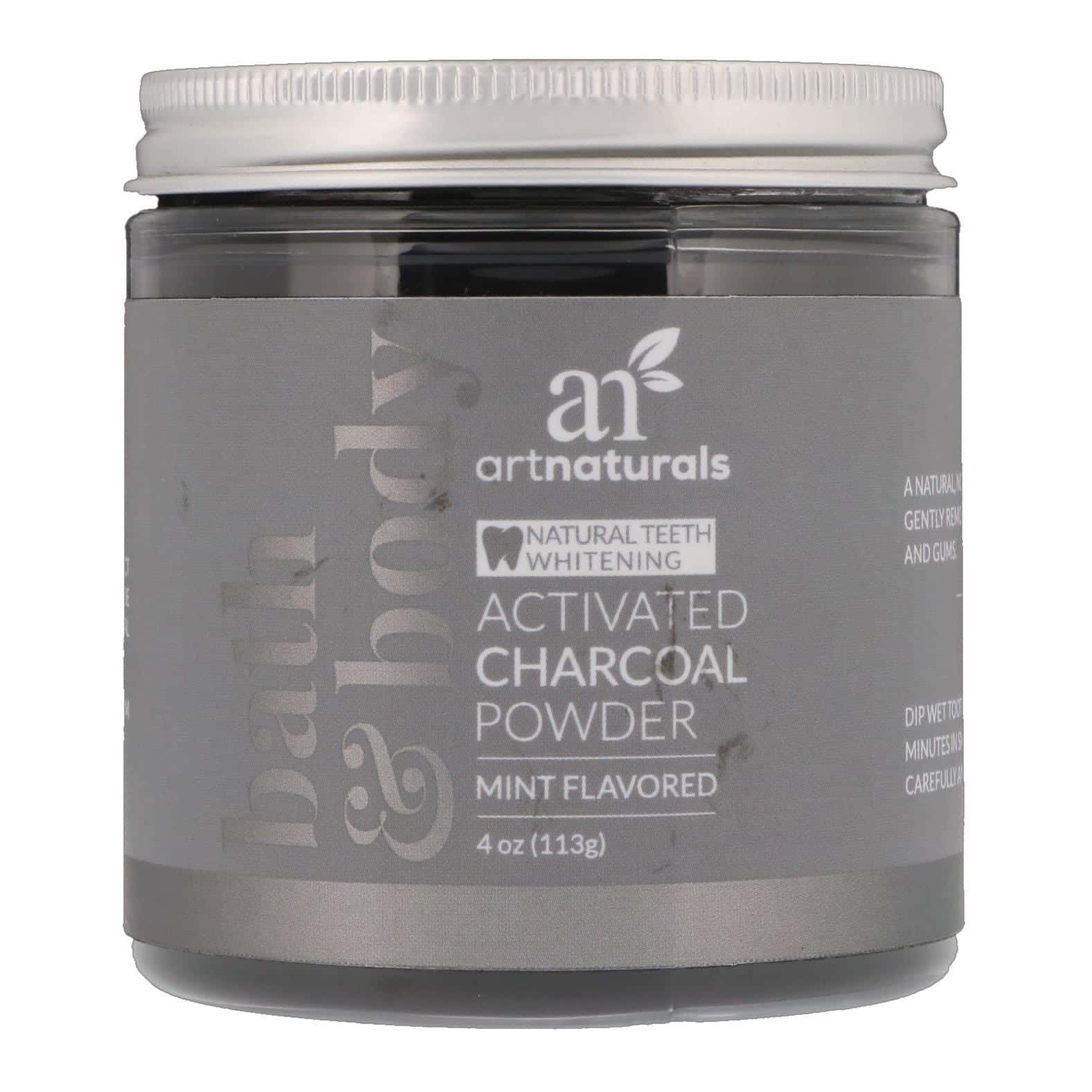 Artnaturals, Polvo de carbón activo, sabor a menta, 4 oz (113 g)