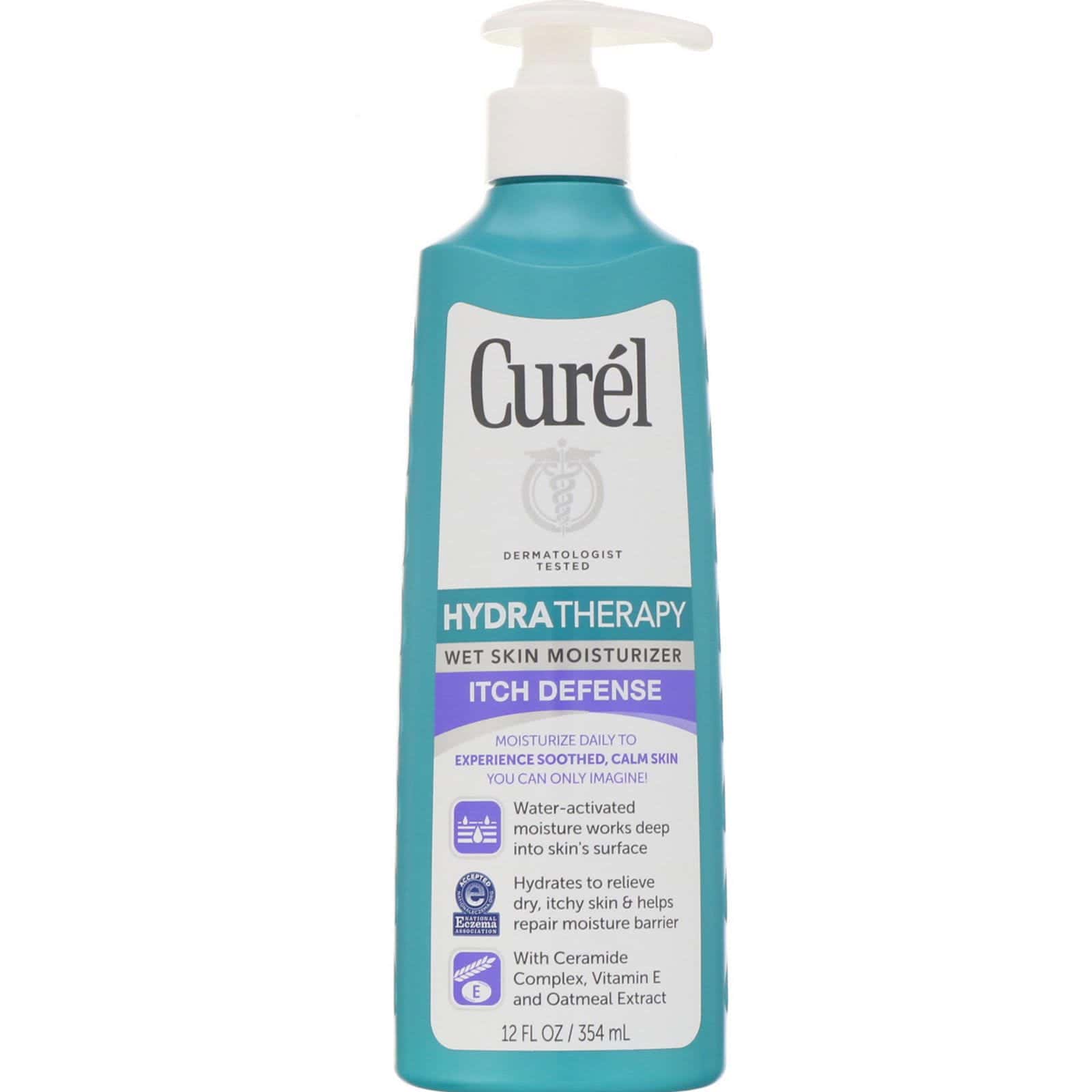 Curel, Hydra Therapy, Humectante para piel húmeda, Itch Defense, 354 ml (12 oz. liq.)
